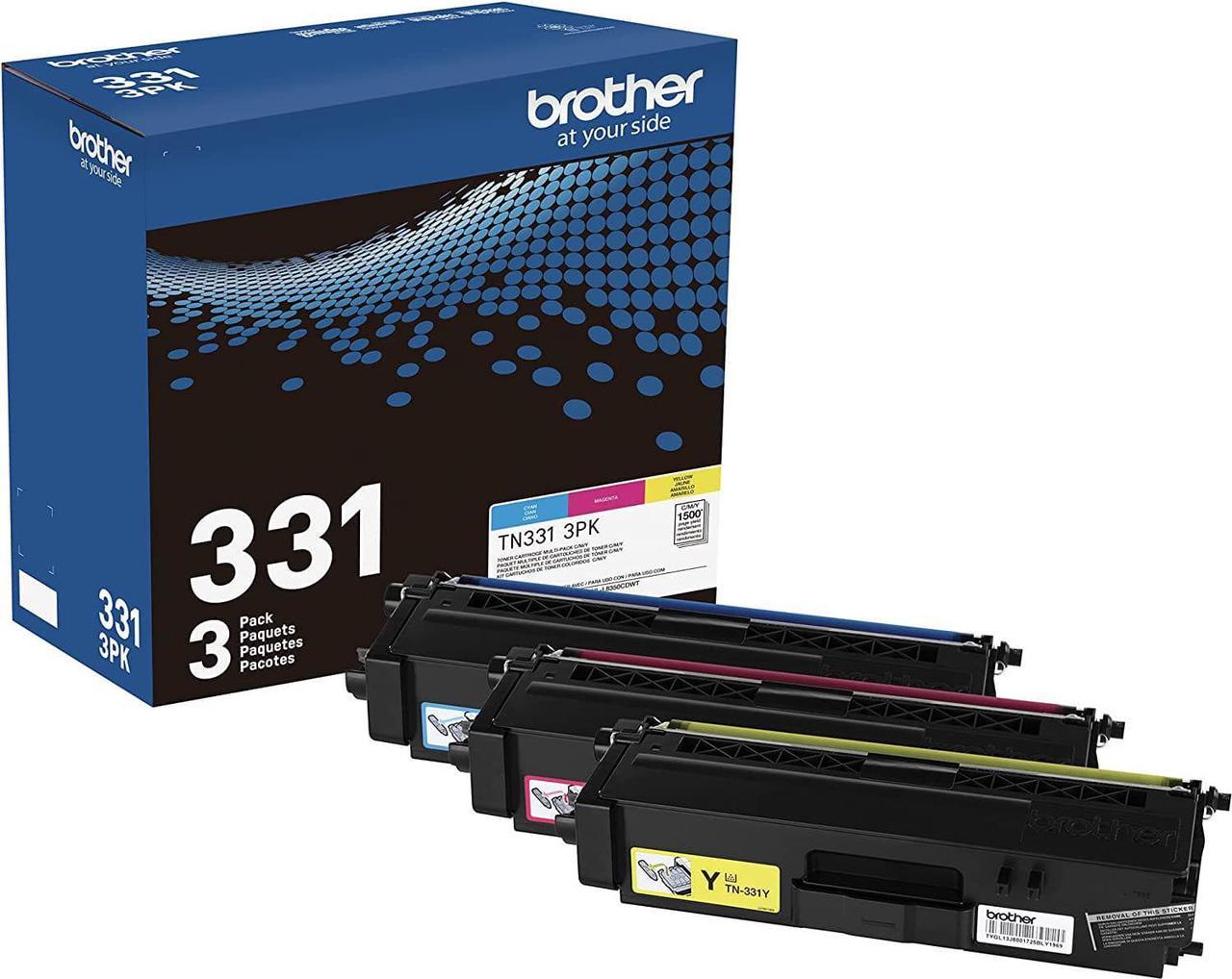 Brother Genuine TN331 3pk Standard-Yield Colour Toner Cartridge Multipack