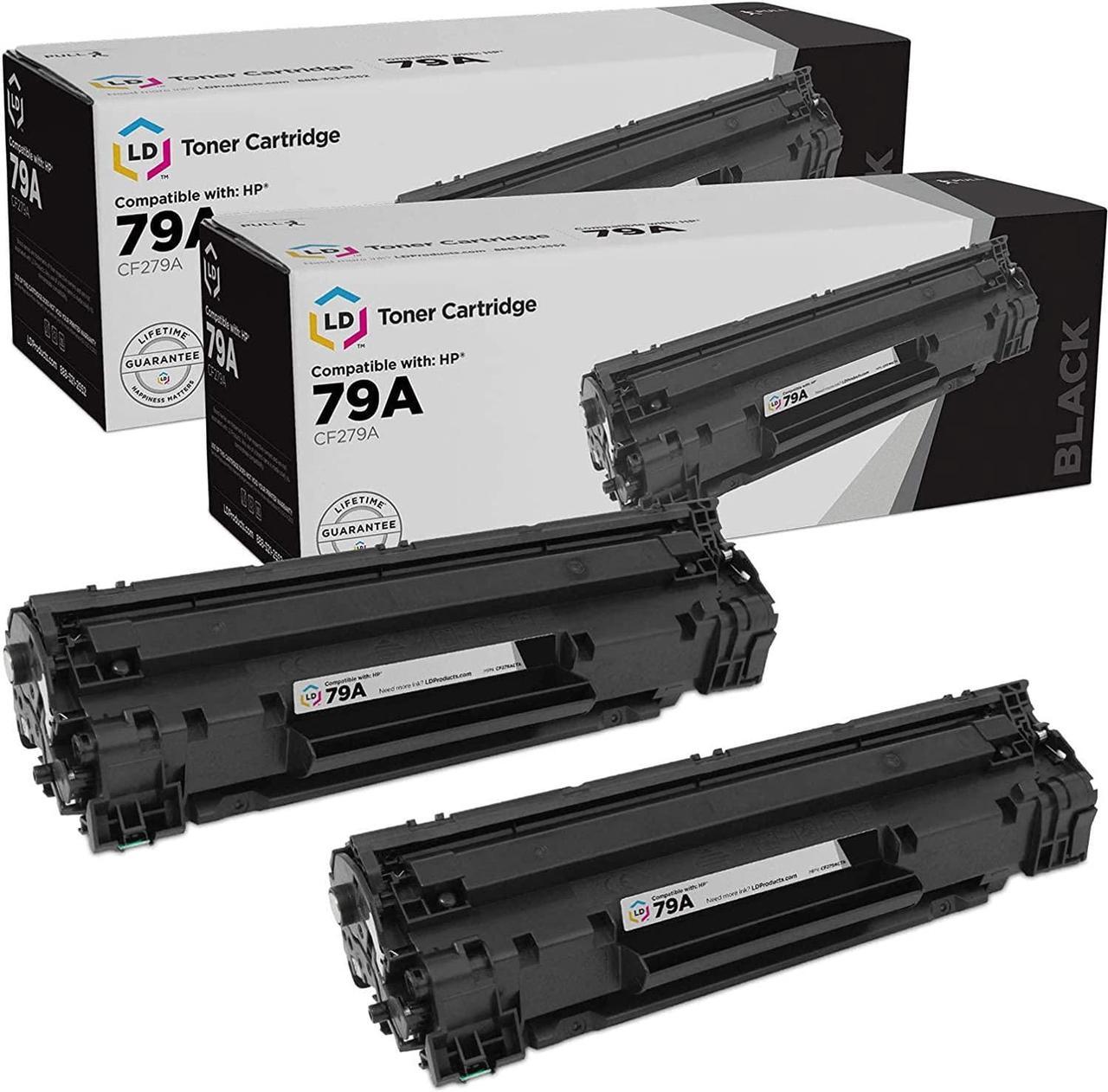 LD Compatible Toner Cartridge Replacements for HP 79A CF279A (Black, 2-Pack)