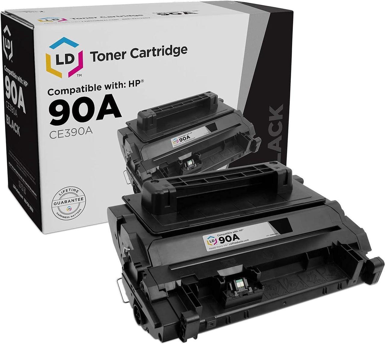 LD Compatible Toner Cartridge Replacement for HP 90A CE390A (Black)