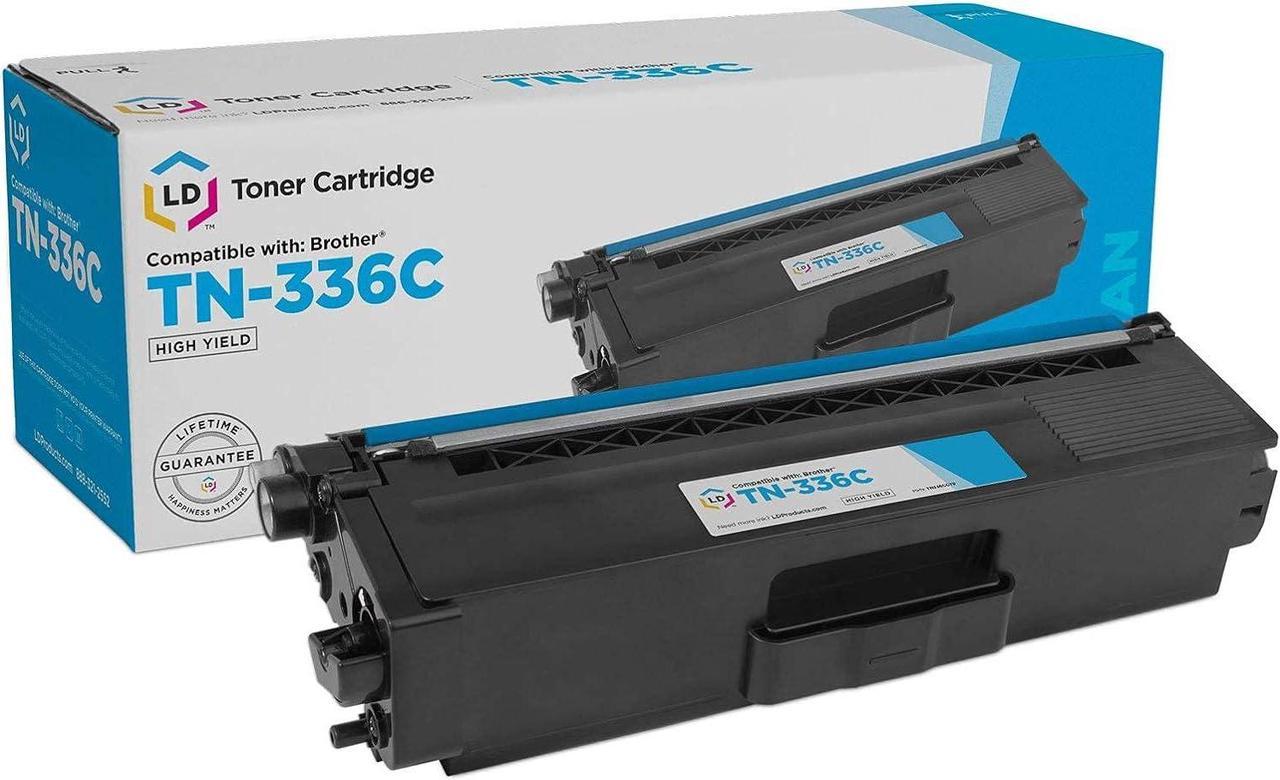 LD Compatible Toner Cartridge Replacement for Brother TN336C High Yield (Cyan)