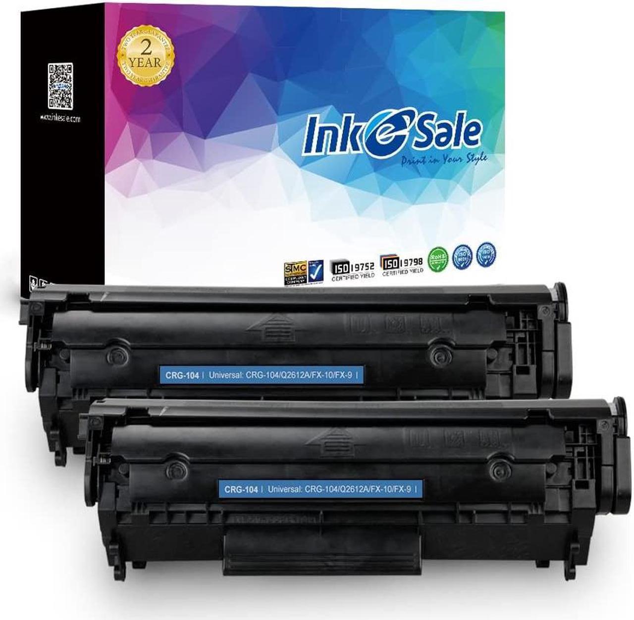 INK E-SALE Compatible Toner Cartridge for Canon 104 CRG 104 FX-10 FX-9 (Black, 2 Pack), for use with Canon ImageClass D420 D480 D450 MF4150 MF4350d MF4370dn MF4270 MF4380dn MF4100 Printer