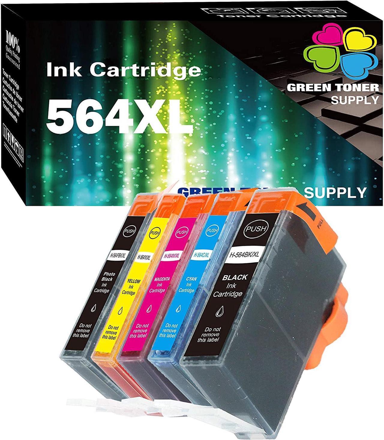 GTS Compatible HP564XL Ink Cartridge [PBBCYM] HP 564 XL Replacement  3520 3521 3522 4610 4620 5510 5512 5514 5515 5520 5525 6510 6512 6515 6520 6525 7510 7515 7520 7525 B8550 (5 Pack)