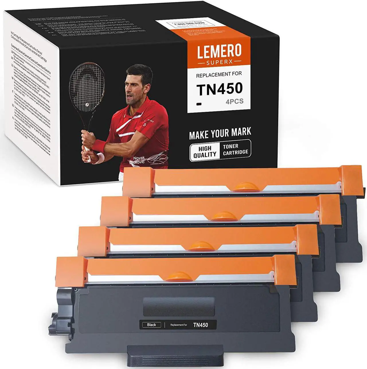 Main image of LemeroSuperx Compatible Toner Cartridge Replacement for Brother TN450 TN420 TN-450 TN-420 Work for MFC-7860DW HL-2270DW IntelliFax-2840 MFC-7360N HL-2280DW MFC-7360N (4 Black)
