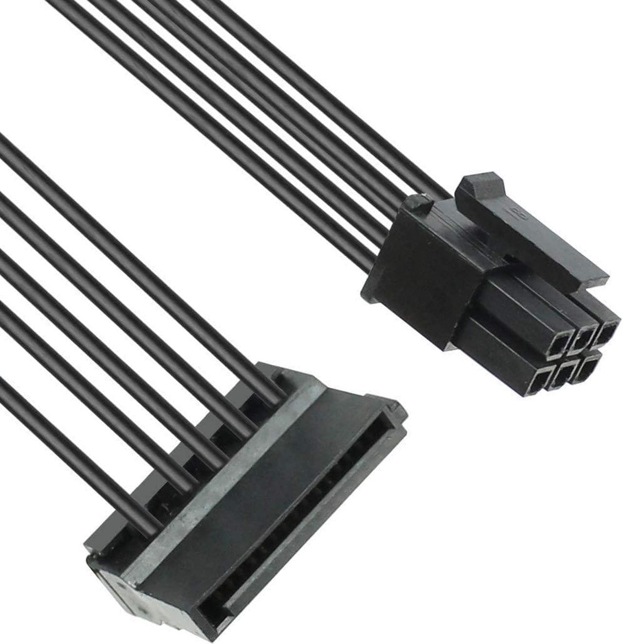 40CM 6Pin to SATA SDD Power Cable for  Vostro 3070 3670 967 3977 3980 Desktop Computer Power Supply Expansion Cable