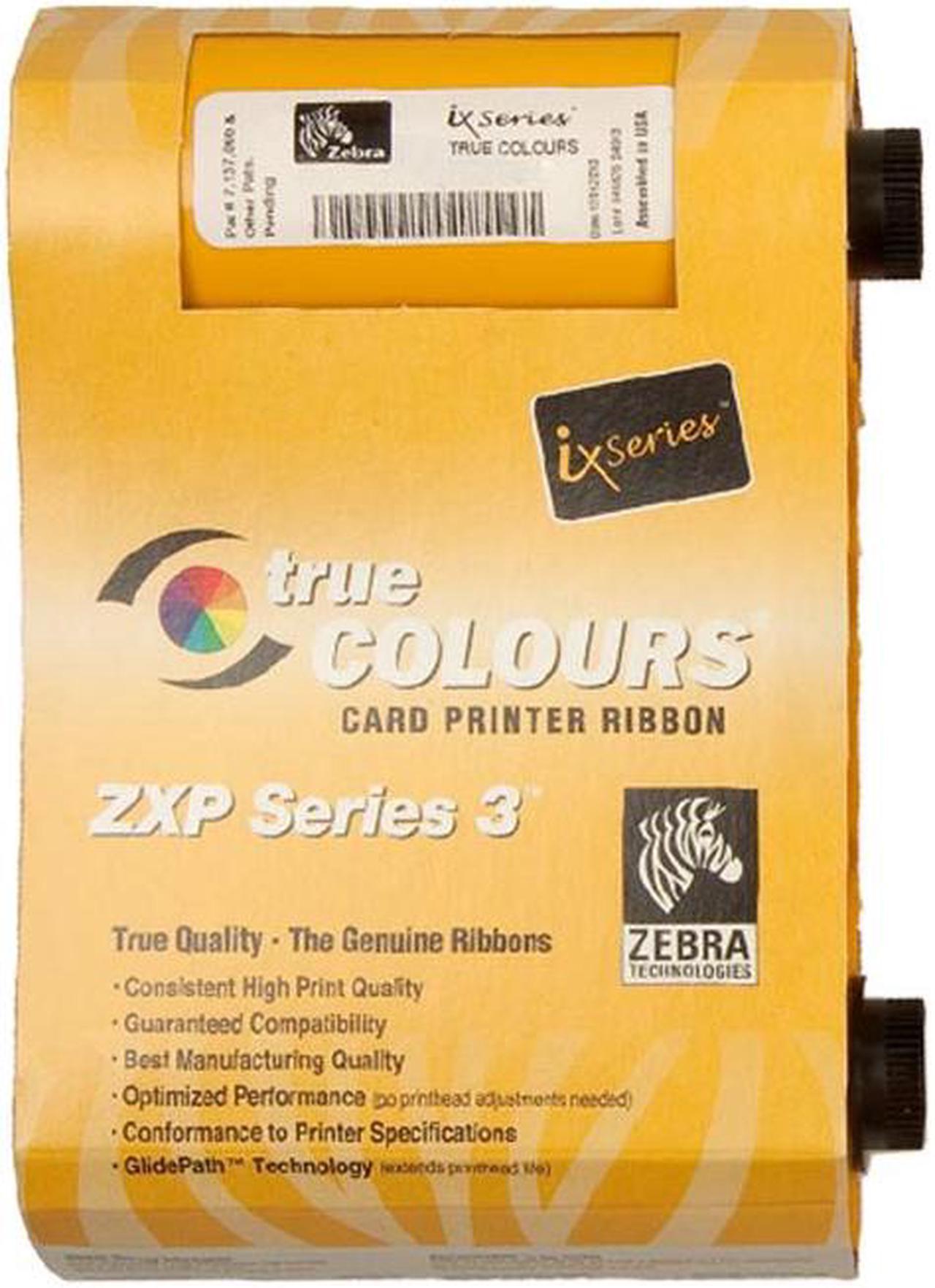 Zebra Technologies 800033-347 IX Series High Capacity Color Ribbon for Enhanced ZXP Series 3, 1/2 Panel TMCKO, 400 Labels per Roll