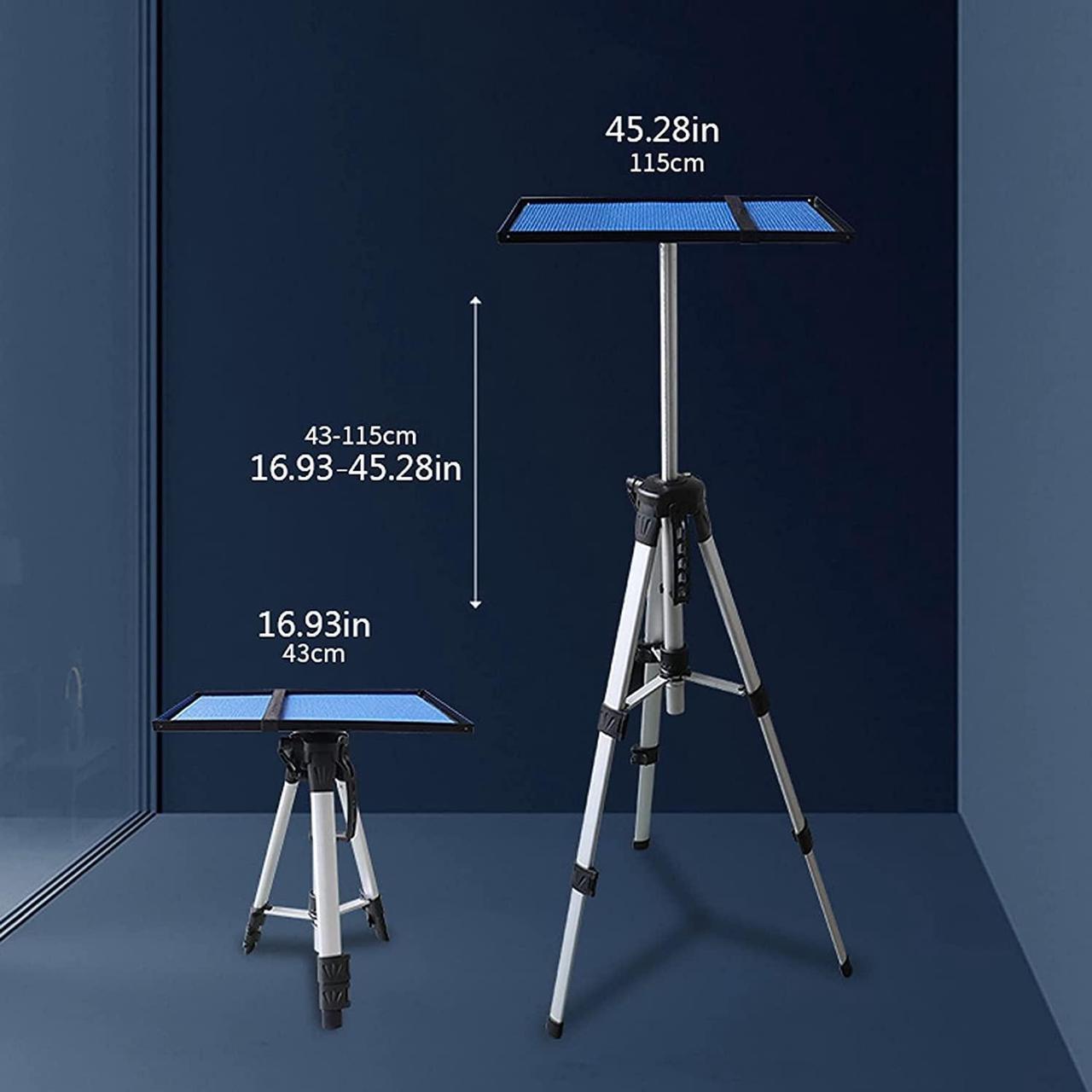 Alt view image 2 of 7 - GRFIT Projector Stand Projector Tripod Stand Aluminum Laptop Projector Stand Projector Floor Stand 16.9 to 45.3 Inch Adjustable Multi-Function Stand Projector Mount