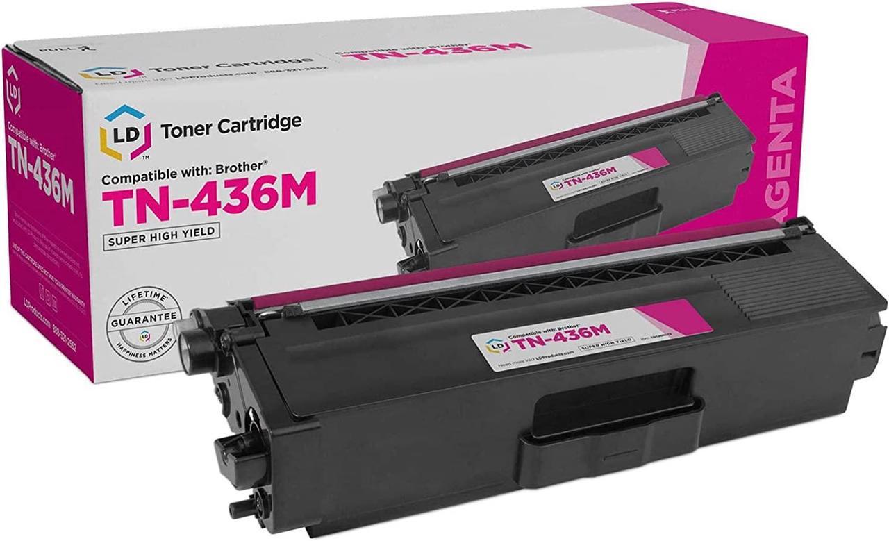 LD Compatible Toner Cartridge Replacement for Brother TN436M Super High Yield (Magenta)