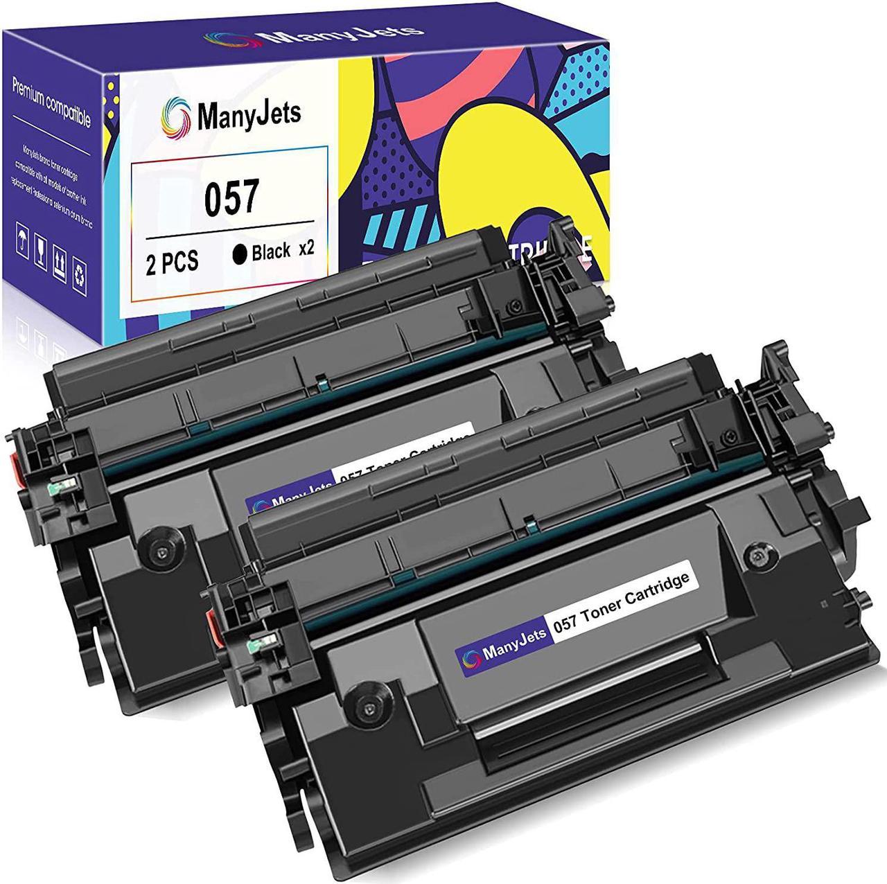 ManyJets 057 Compatible Toner Cartridge Replacement for Canon 057 057H CRG-057 CRG-057H Black Work with Canon ImageCLASS MF445dw LBP226dw MF448dw LBP227dw MF445 LBP228dw MF449dw Printer (Black,2-Pack)