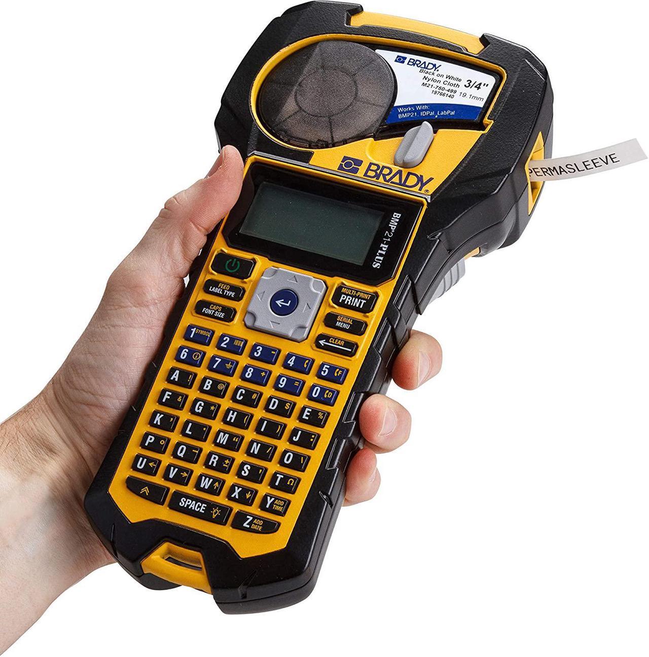 Alt view image 3 of 6 - Brady BMP21-PLUS Handheld Label Printer with Rubber Bumpers, Multi-Line Print, 6 to 40 Point Font