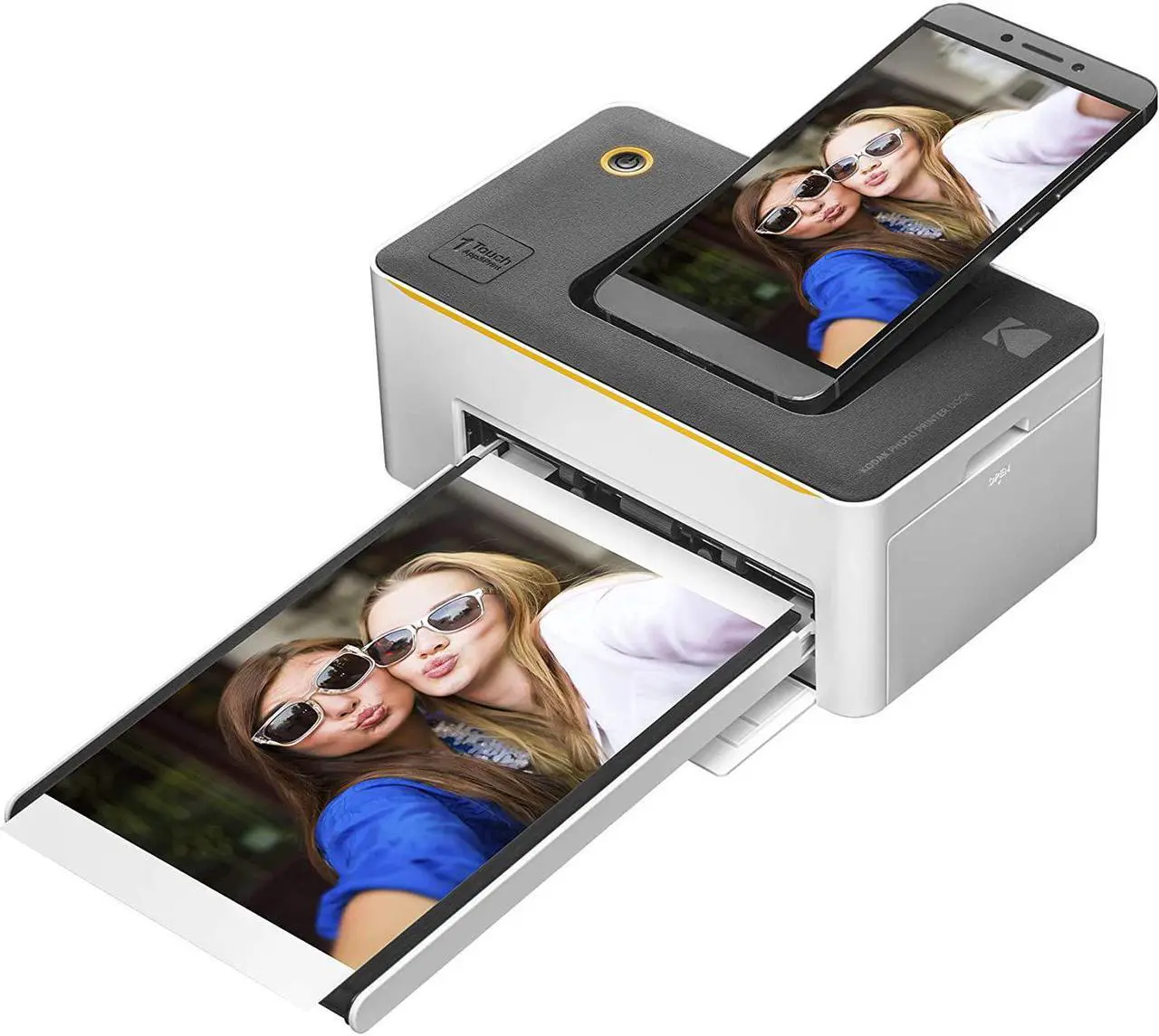 Alt view image 2 of 7 - KODAK Dock Premium 4x6 Portable Instant Photo Printer (2022 Edition) Bundled with 50 Sheets | Full Color Photos, 4Pass & Lamination Process | Compatible with iOS, Android, and Bluetooth Devices