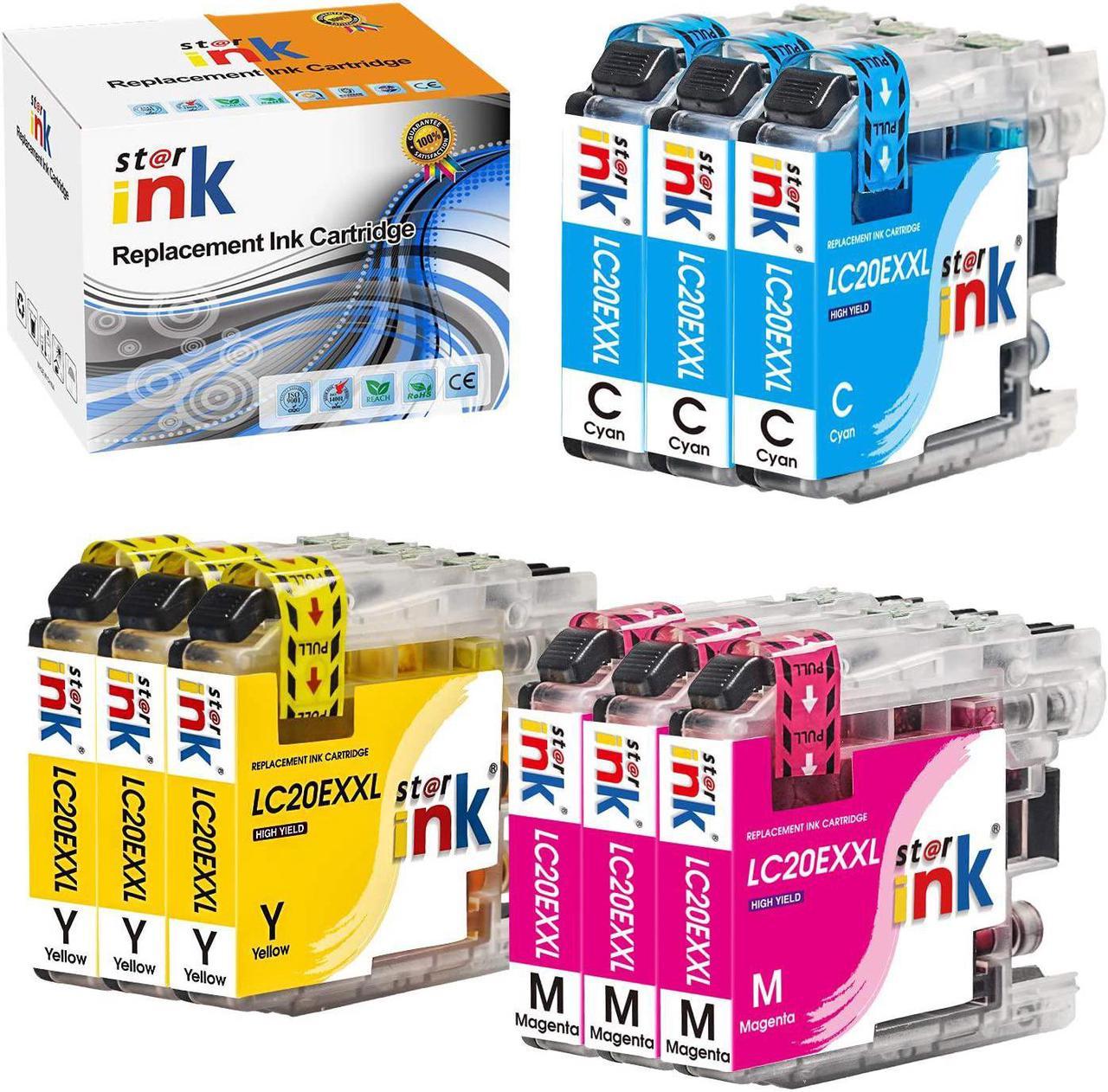 starink Compatible Ink Cartridge Replacement for Brother LC20e Color Work for MFC-J985DW MFC-J775DW MFC-J5920DW Printer(3 Cyan, 3 Magenta, 3 Yellow) 9-Pack