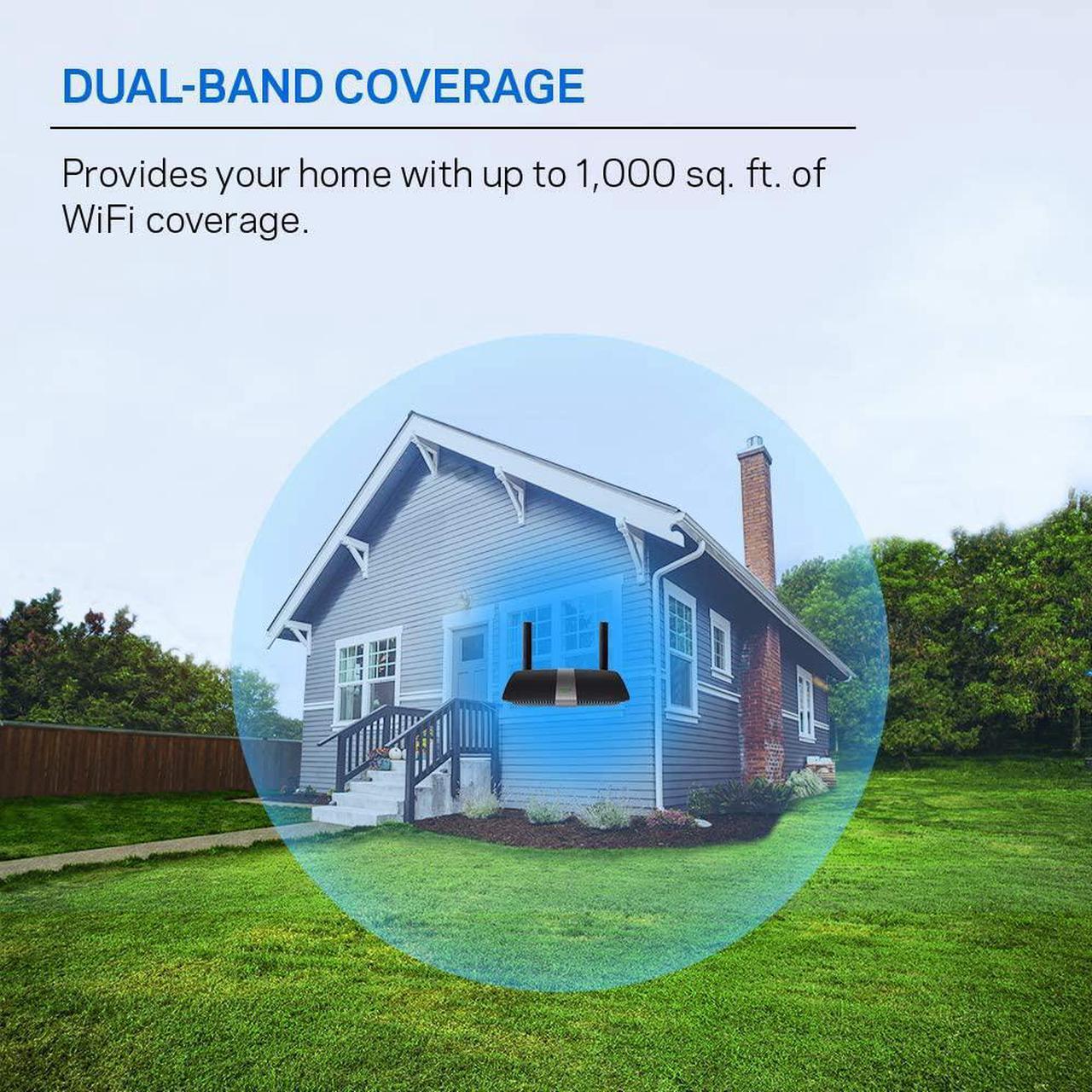 Alt view image 3 of 6 - Linksys EA6350 Dual-Band Wi-Fi Router for Home (AC1200 Fast Wireless Router),Black