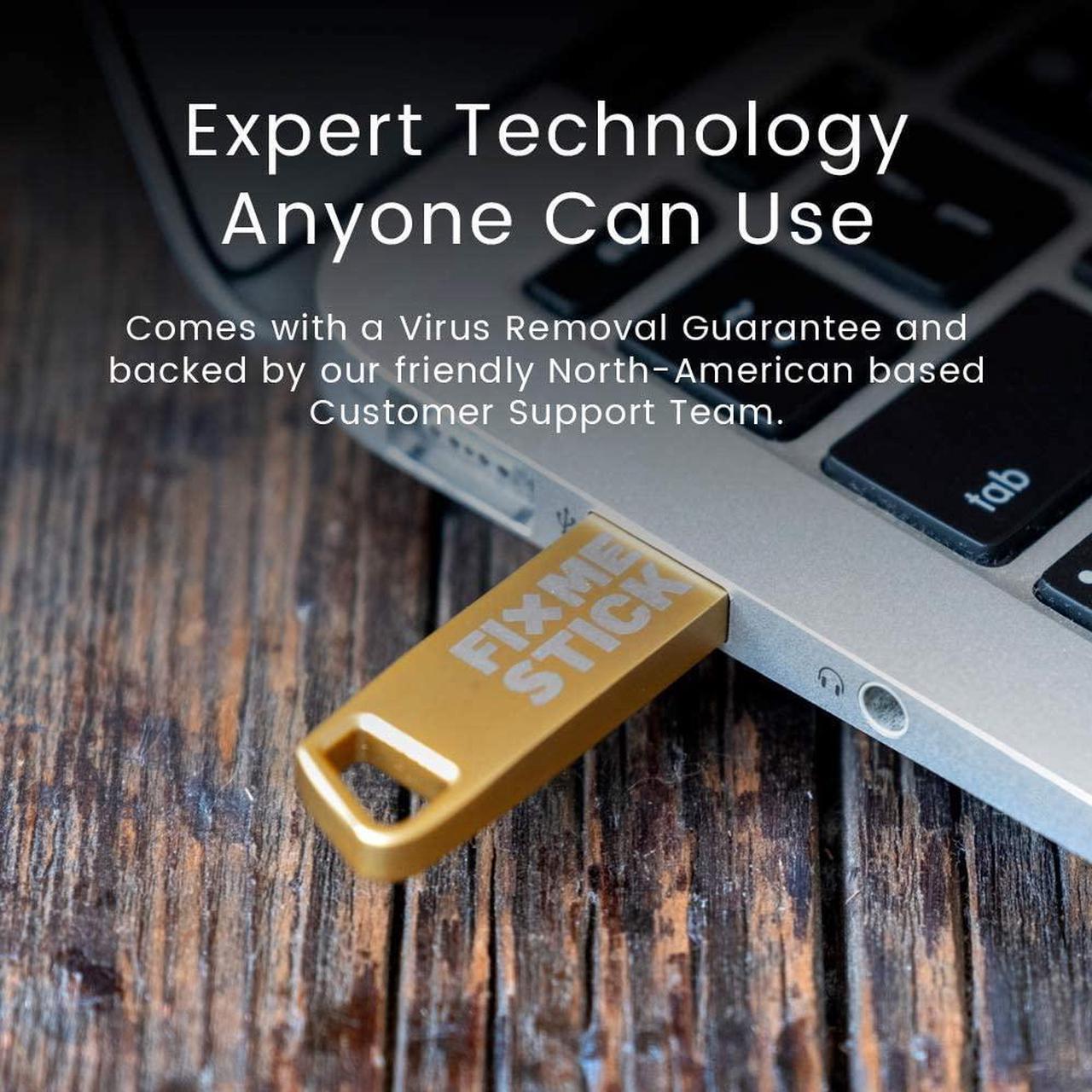 Alt view image 2 of 7 - FixMeStick Gold Computer Virus Removal Stick for Windows PCs - Unlimited Use on Up to 5 Laptops or Desktops for 2 Years - Works with Your Antivirus