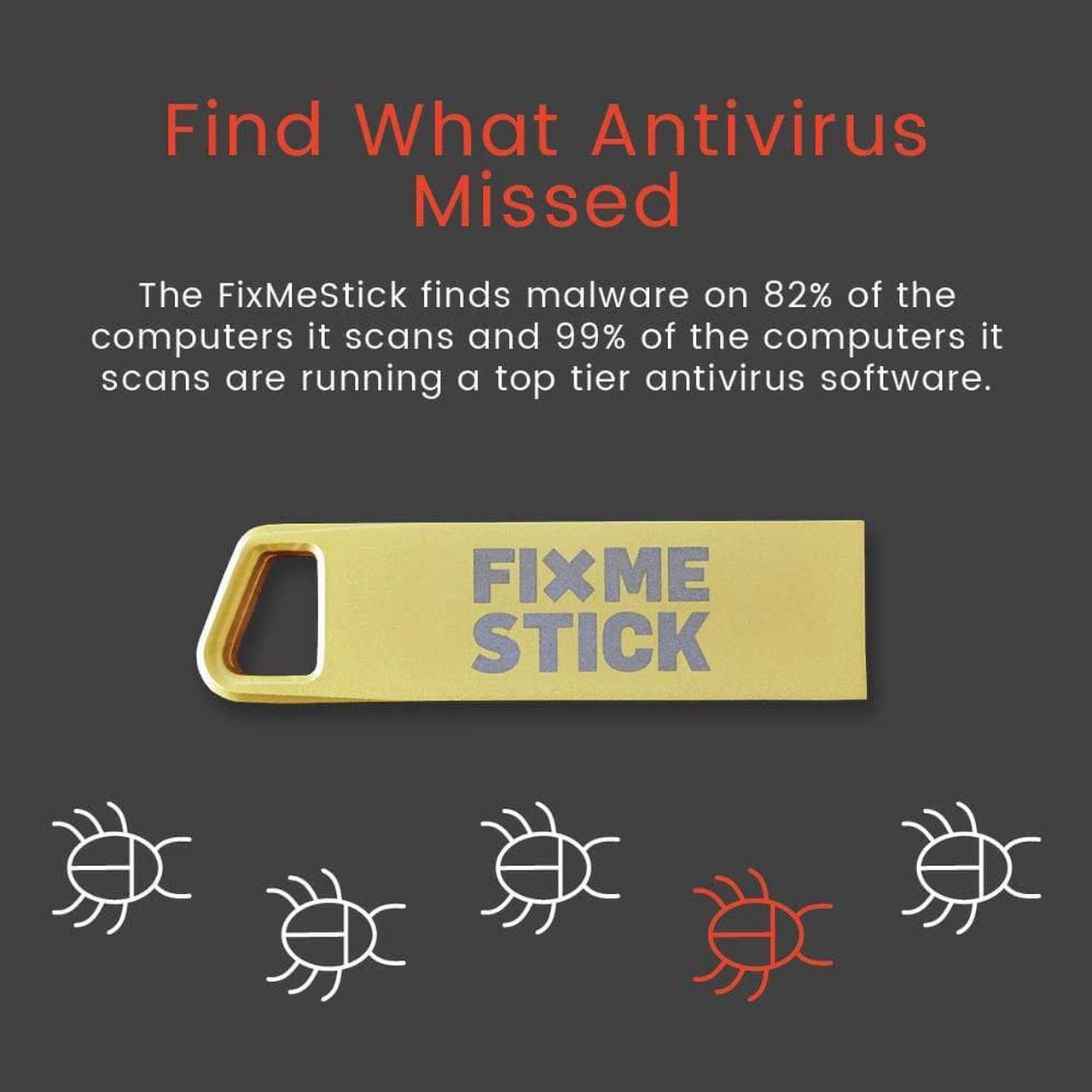 Alt view image 5 of 7 - FixMeStick Gold Computer Virus Removal Stick for Windows PCs - Unlimited Use on Up to 5 Laptops or Desktops for 2 Years - Works with Your Antivirus
