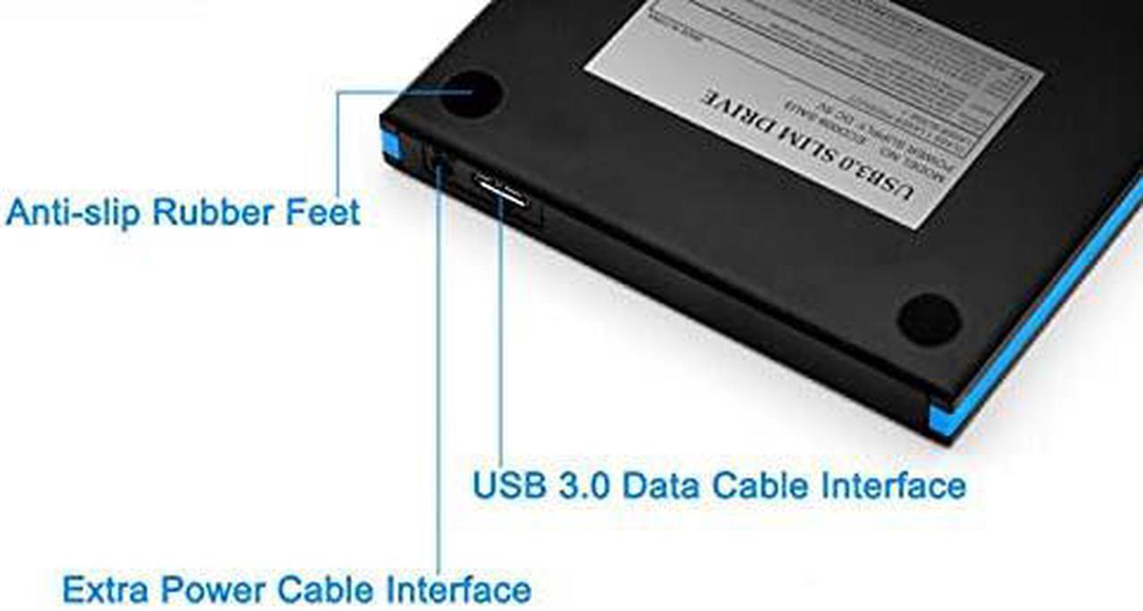 Alt view image 5 of 5 - JINDAO 12.7mm USB 3.0 Blu-Ray DVD Drive External Optical Drives Enclosure SATA to USB External Case for Laptop Notebook Without Drive Bdvd Player for Laptop(Color:12.7MM DVD RW)