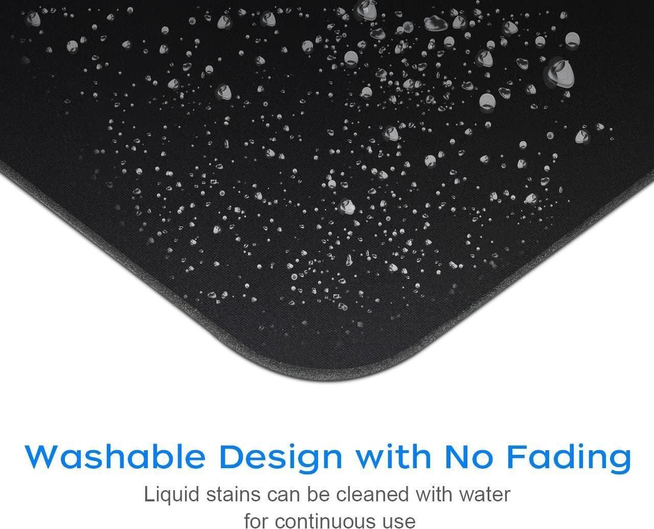 Alt view image 6 of 7 - Mouse Pad with Comfortable Edge 3 Pack Premium-Textured & Washable Mousepad Bulk with Non-Slip Rubber Base Mouse Pads for Computers Laptop PC Office & Home 9.45 x 7.87 in Black