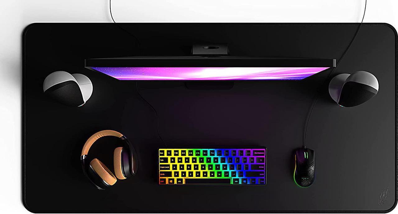 Alt view image 2 of 7 - Worlds Largest Gaming Mouse Pad Extended Large XXXL Black 48x24 with Stitched Edges 3XL - Laptop Computer & PC Desk Mat - Nonslip (3XL)