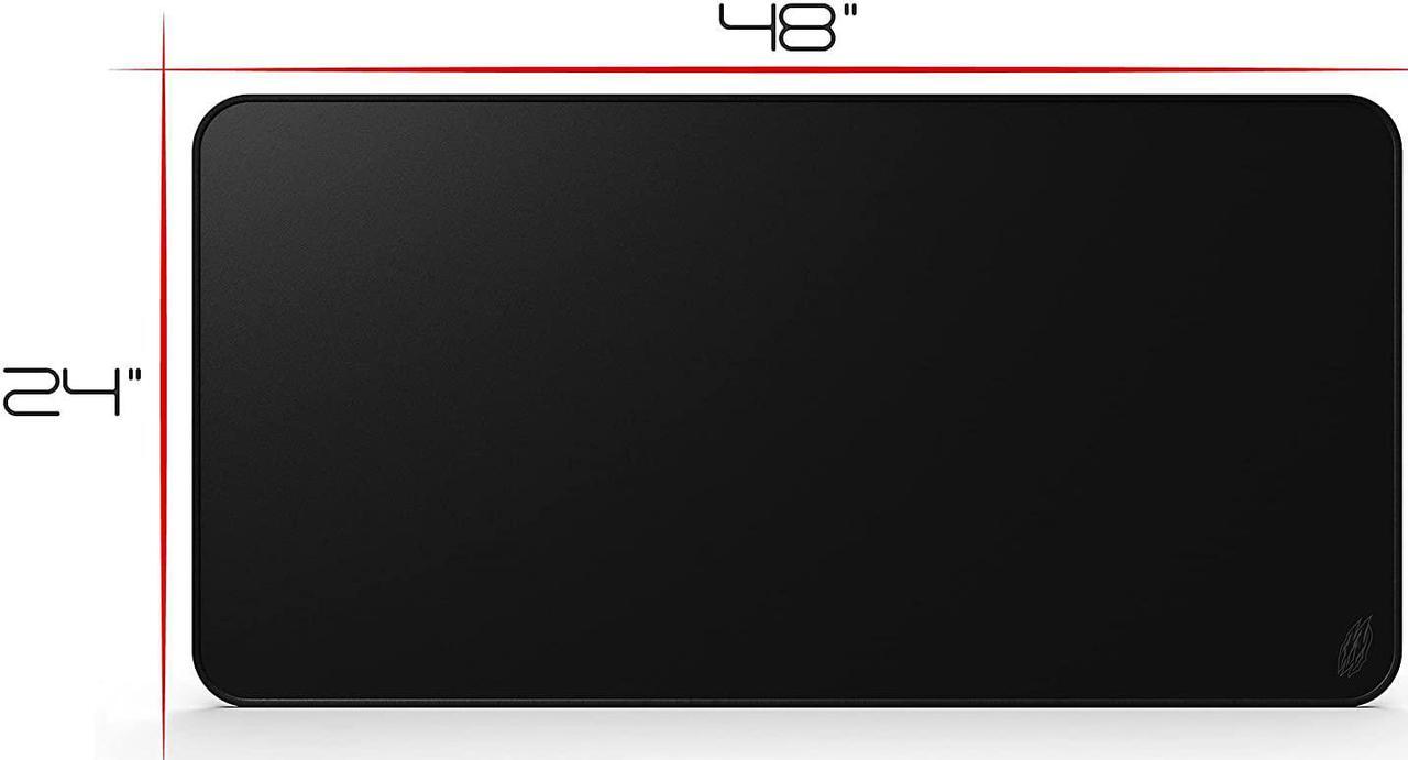 Alt view image 6 of 7 - Worlds Largest Gaming Mouse Pad Extended Large XXXL Black 48x24 with Stitched Edges 3XL - Laptop Computer & PC Desk Mat - Nonslip (3XL)