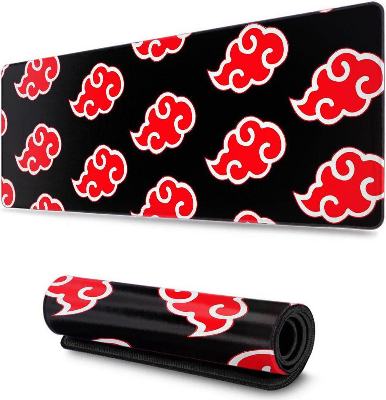 Main image of Gaming Mouse Pad Large for Japanese Anime Akatsuki Itachi Uchiha Mouse pad Smooth Surface Stitched Edges Ultra Thick Anti-Slip Rubber Base Soft Cloth for Gamer Office Home 31.5" x 11.8" x 0.12"