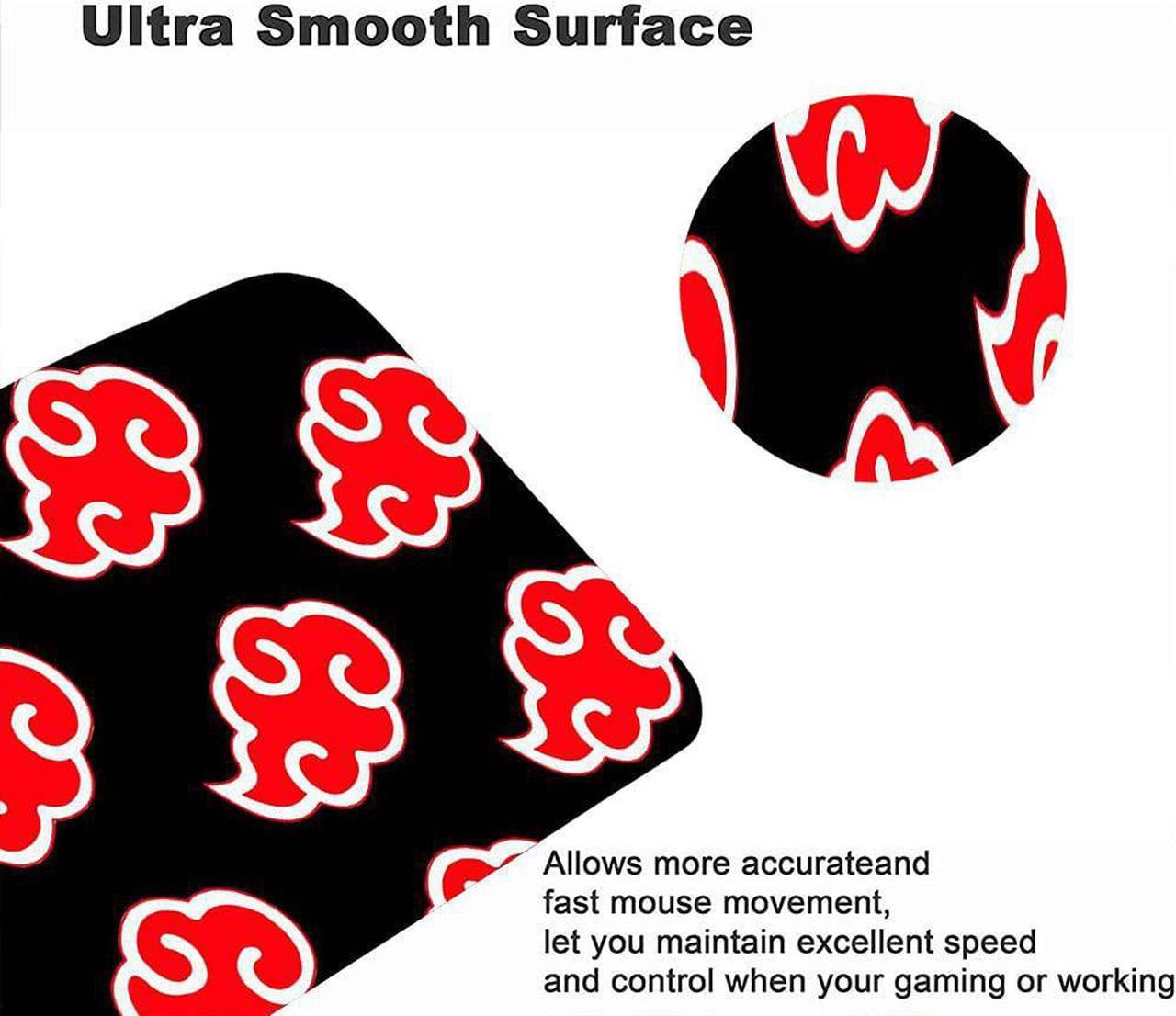 Alt view image 5 of 5 - Gaming Mouse Pad Large for Japanese Anime Akatsuki Itachi Uchiha Mouse pad Smooth Surface Stitched Edges Ultra Thick Anti-Slip Rubber Base Soft Cloth for Gamer Office Home 31.5" x 11.8" x 0.12"