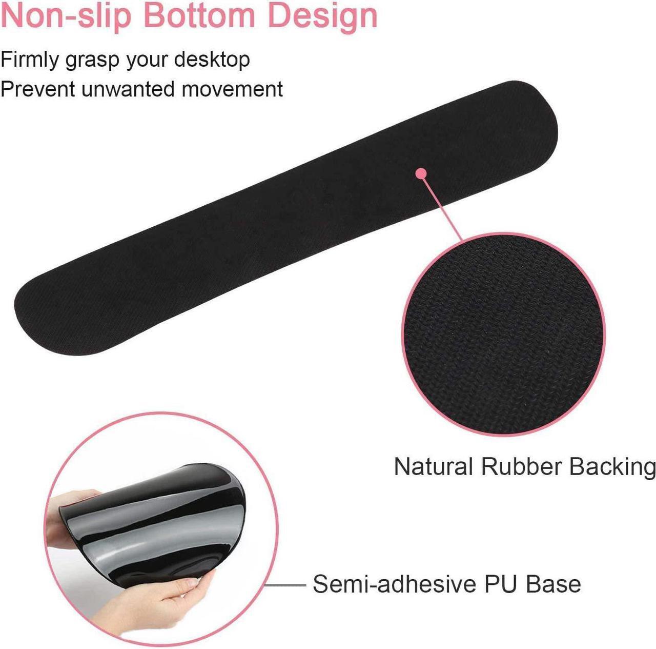 Alt view image 5 of 7 - Keyboard Wrist Rest and Mouse Pad with Wrist Support, Ergonomic Gel Mouse Pad Coaster,Easy Typing Pain Relief, Memory Foam Keyboard Mousepad Set,Rainbow Woodgrain Black and Purple Dog Paw