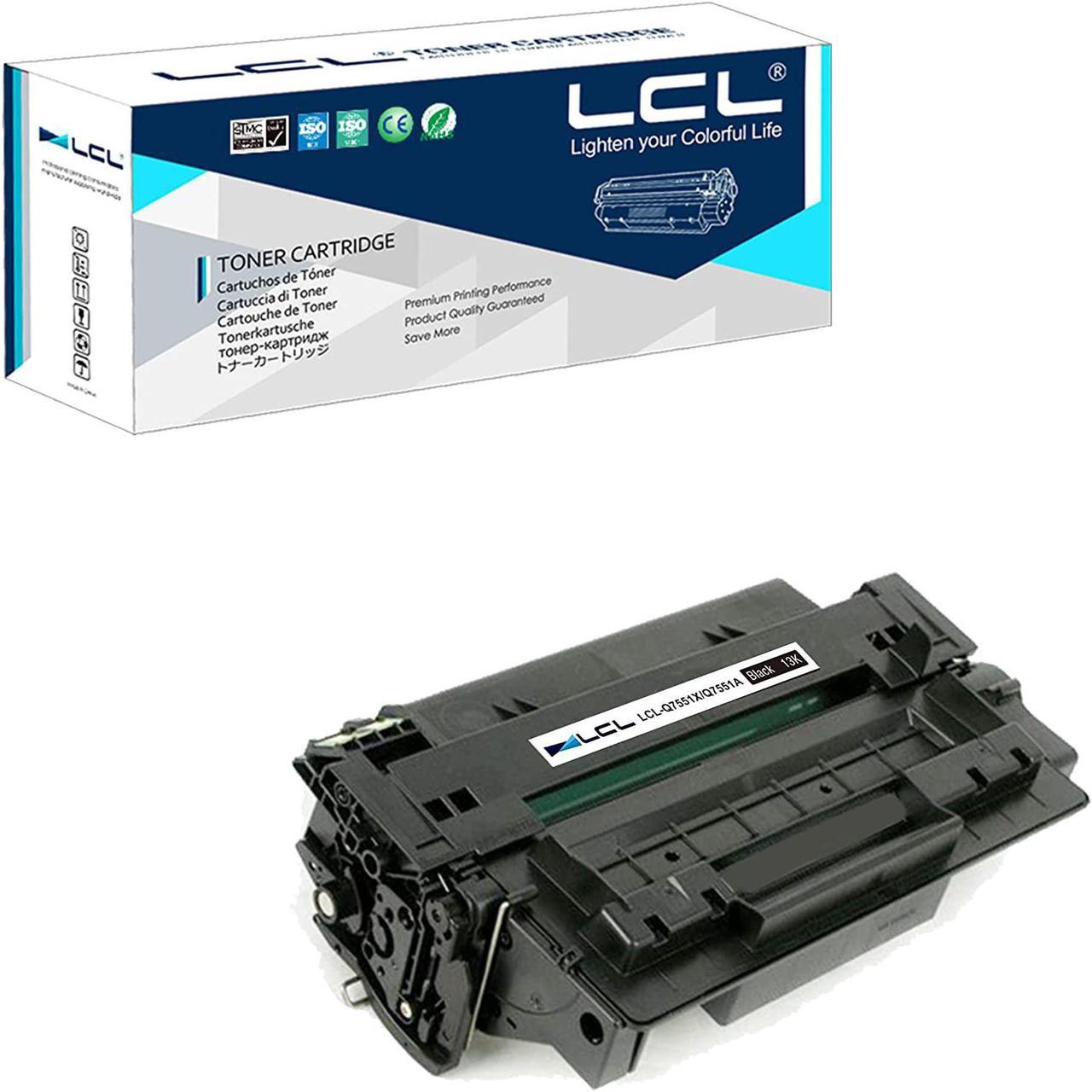 LCL Compatible for HP 51A 51X Q7551A Q7551X 13000 Pages (1-Pack, Black) Toner Cartridge for HP Laserjet P3005 P3005D P3005N P3005DN P3005X M3027MFP M3027XMFP M3035MFP M3035XS MFP