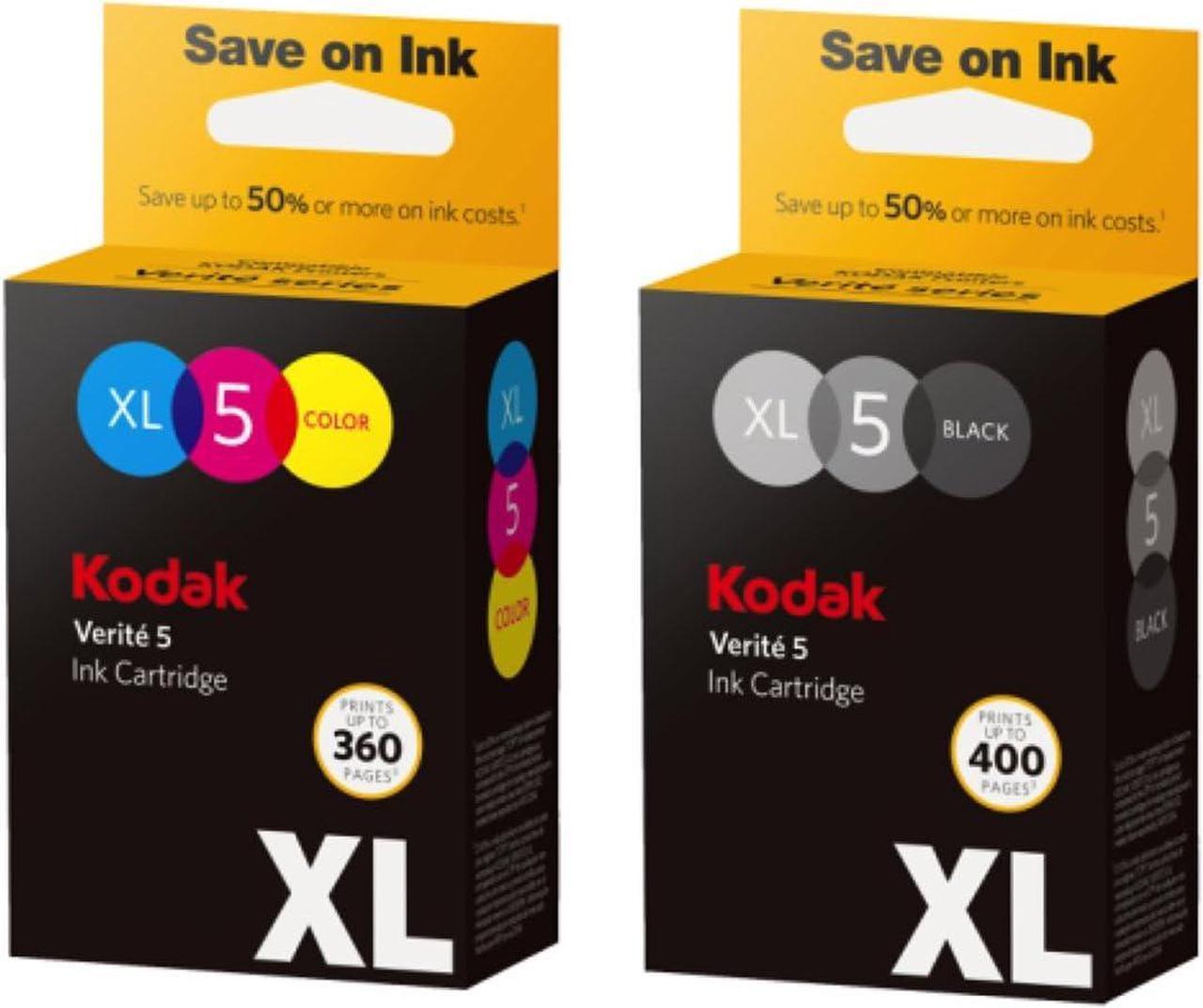 Kodak Verite 5 Replacement Inks (AL11CA) XL Black and Color Ink Jet Cartridge Bundle Compatible with All Kodak Verite Printers