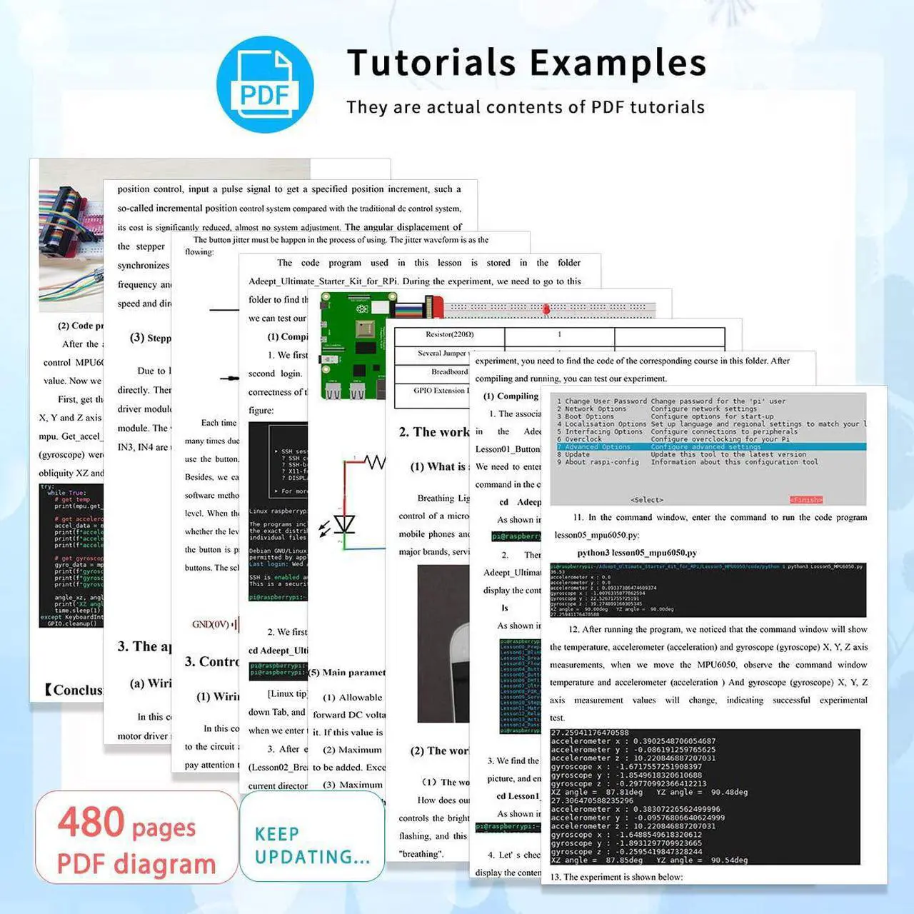 Alt view image 3 of 7 - Upgrade Ultimate Starter Kit for Raspberry Pi 4 3, Raspberry Pi Kit, Python C Code, 40 Projects, DIY Electronic Components Kit with 480 Pages PDF Manual