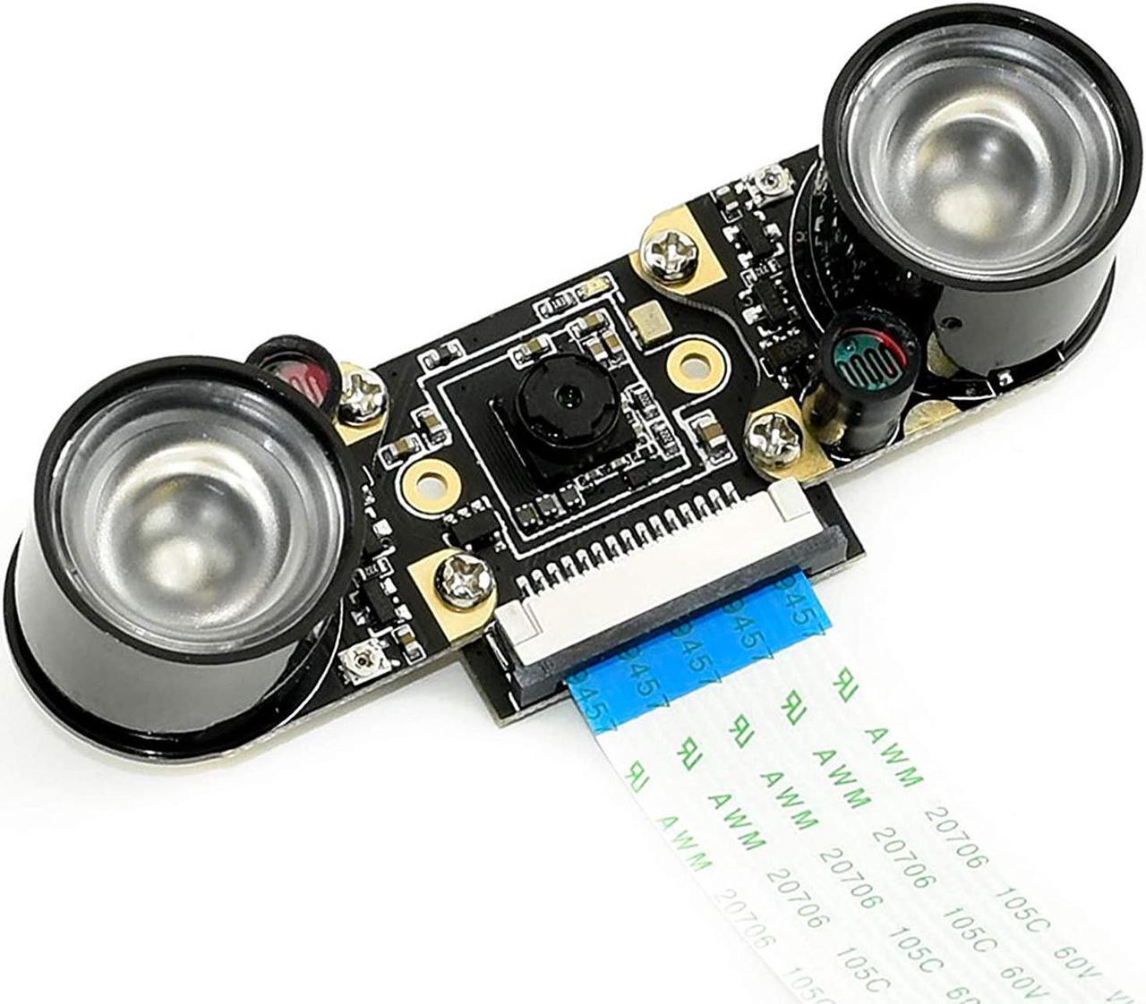 Main image of waveshare 8MP IMX219-77IR Infrared Camera Compatible with NVIDIA Jetson Nano and Raspberry Pi Compute Module 3/3+, 8 Megapixels Camera Module 3280×2464 Resolution 77 Degree FOV Infrared Night Vision