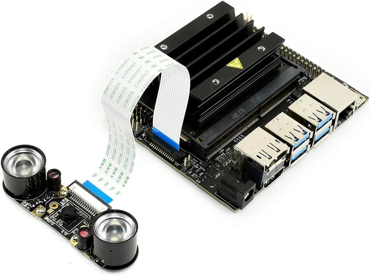 Alt view image 3 of 7 - waveshare 8MP IMX219-77IR Infrared Camera Compatible with NVIDIA Jetson Nano and Raspberry Pi Compute Module 3/3+, 8 Megapixels Camera Module 3280×2464 Resolution 77 Degree FOV Infrared Night Vision