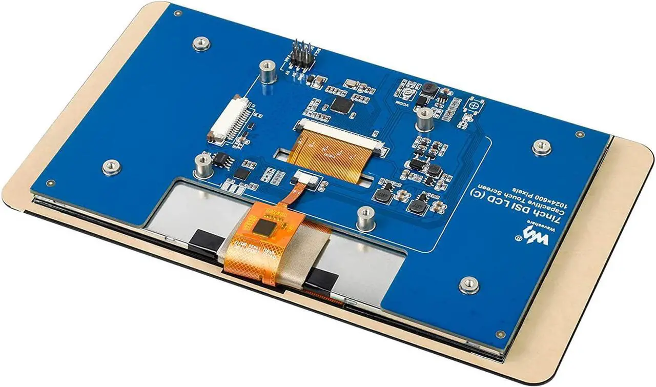 Alt view image 6 of 7 - waveshare 7inch DSI LCD 1024×600 Touch Screen for Raspberry Pi 4B/3B+/3A+/Compute Module 4 (CM4)/Compute Module 3+ (CM3+) Toughened Glass IPS Display Capacitive Monitor 5-Points Touch Driver Required