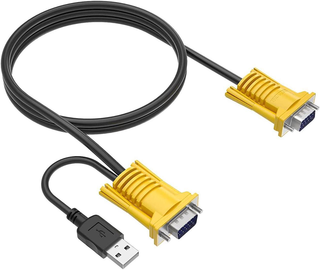 VGA KVM Cable 10ft, Yinker USB VGA 2in1 KVM Cable for VGA KVM Switch (1pack, 3m)