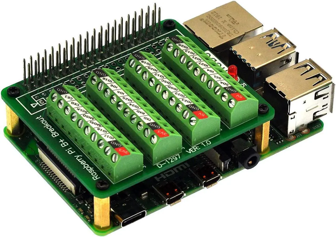 Alt view image 6 of 7 - RPi GPIO Terminal Block Breakout Board HAT, for Raspberry Pi