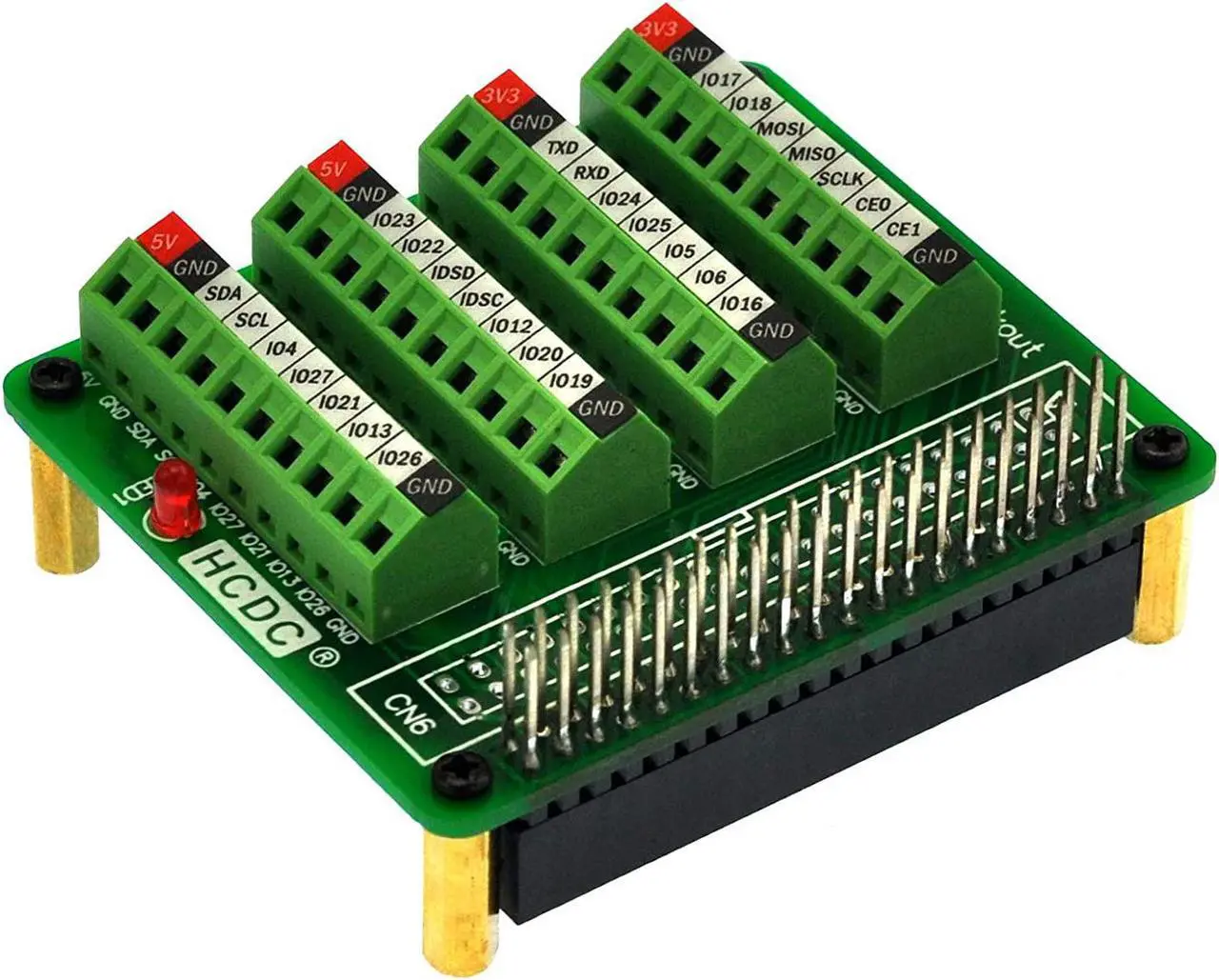 Alt view image 3 of 7 - RPi GPIO Terminal Block Breakout Board HAT, for Raspberry Pi