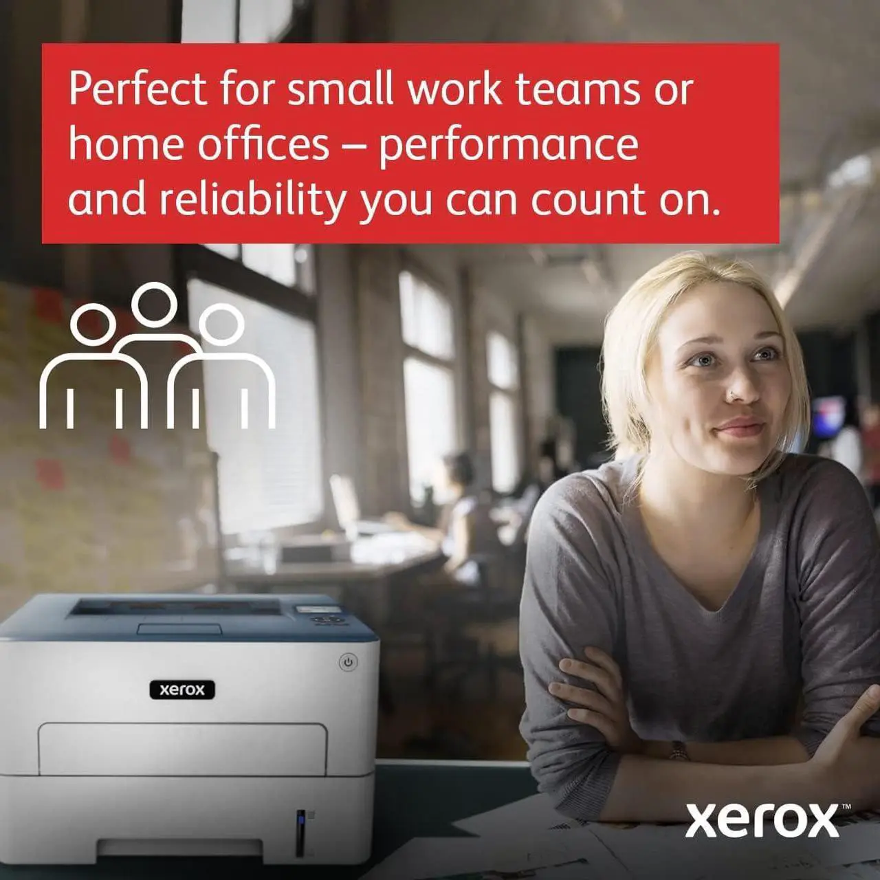 Alt view image 6 of 7 - Xerox B230/DNI Printer, Black and White Laser, Wireless