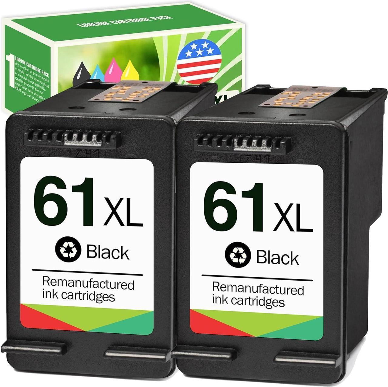 Limeink Remanufactured Ink Cartridges Replacement  61 Ink Cartridge Combo Pack  Ink 61 Ink cartridges  61 Envy 4500 61xl  Ink Cartridges Printer Ink  61 2 Black