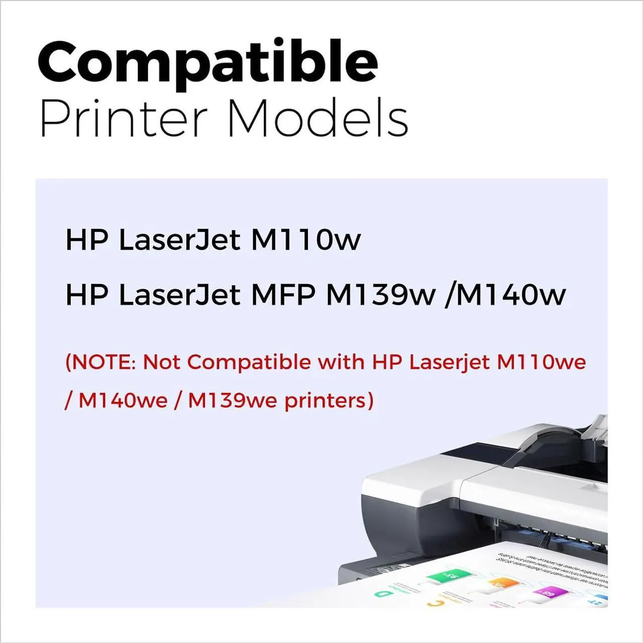 Alt view image 4 of 7 - myCartridge 141A Toner Cartridge with Chip Compatible Toner Replacement  141A W1410A 141X W1410X Toner Cartridge for Pro M110W MFP M139 MFP M140W Printers (1 Black)