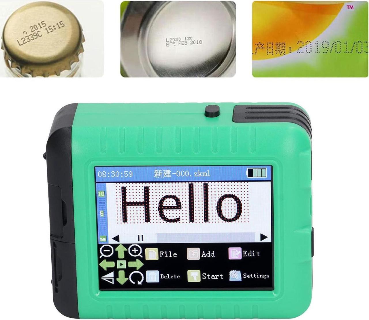 Alt view image 2 of 7 - Portable Intelligent Handheld Inkjet Printer with LED Touch Screen Inkjet Coding Machine for Label Production Date Barcode