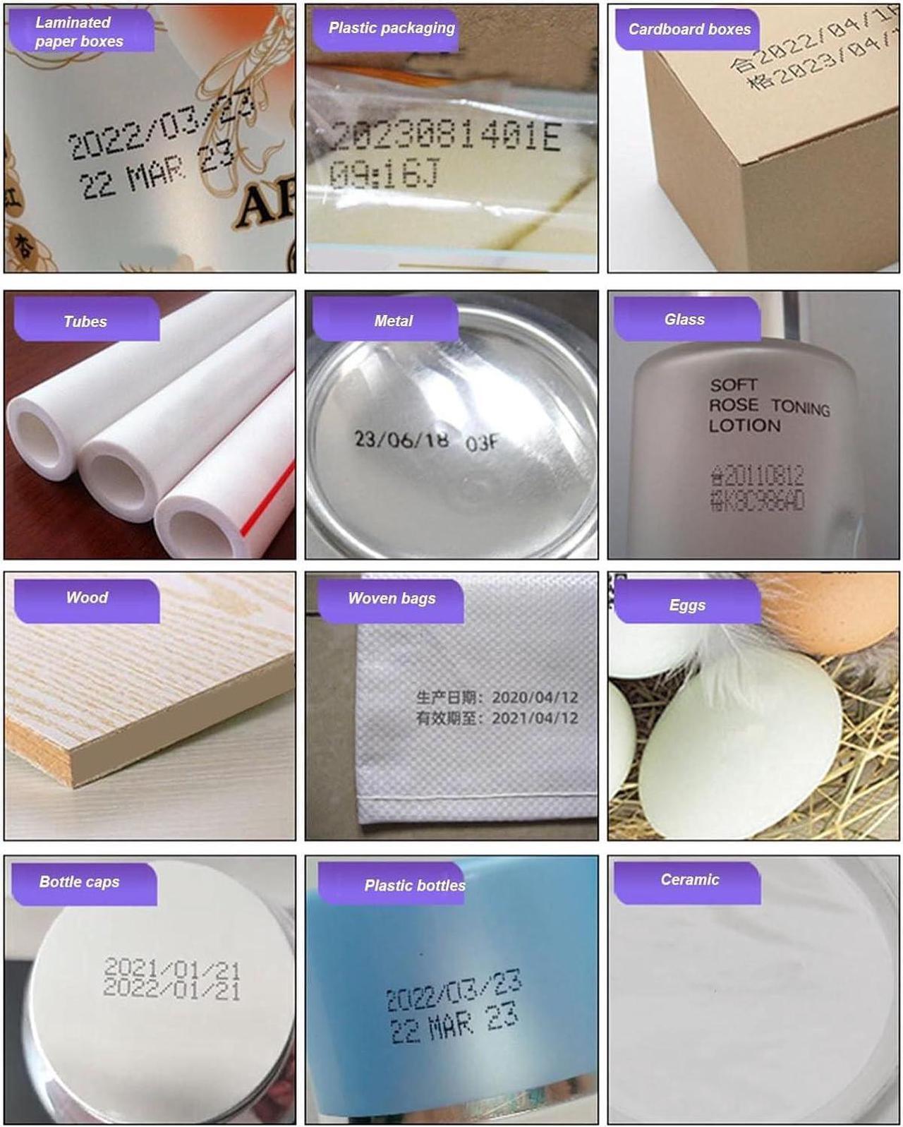 Alt view image 4 of 7 - Portable Intelligent Handheld Inkjet Printer with LED Touch Screen Inkjet Coding Machine for Label Production Date Barcode