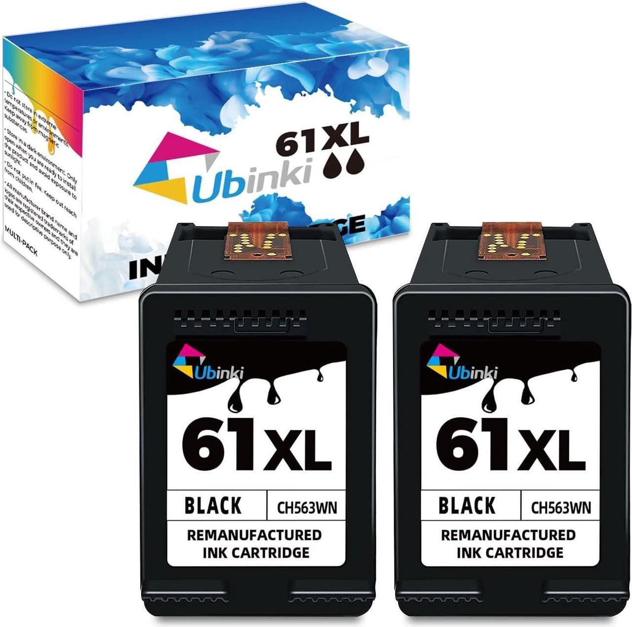 Main image of Ubinki 61XL Ink Cartridges Black Replacement  Ink 61 XL HP61 HP61XL for Envy 4500 5530 4502 4501 5535 5534 DeskJet 2540 1000 1055 1010 1510 3050 3510 OfficeJet 4630 4635 Printer (2-Pack)