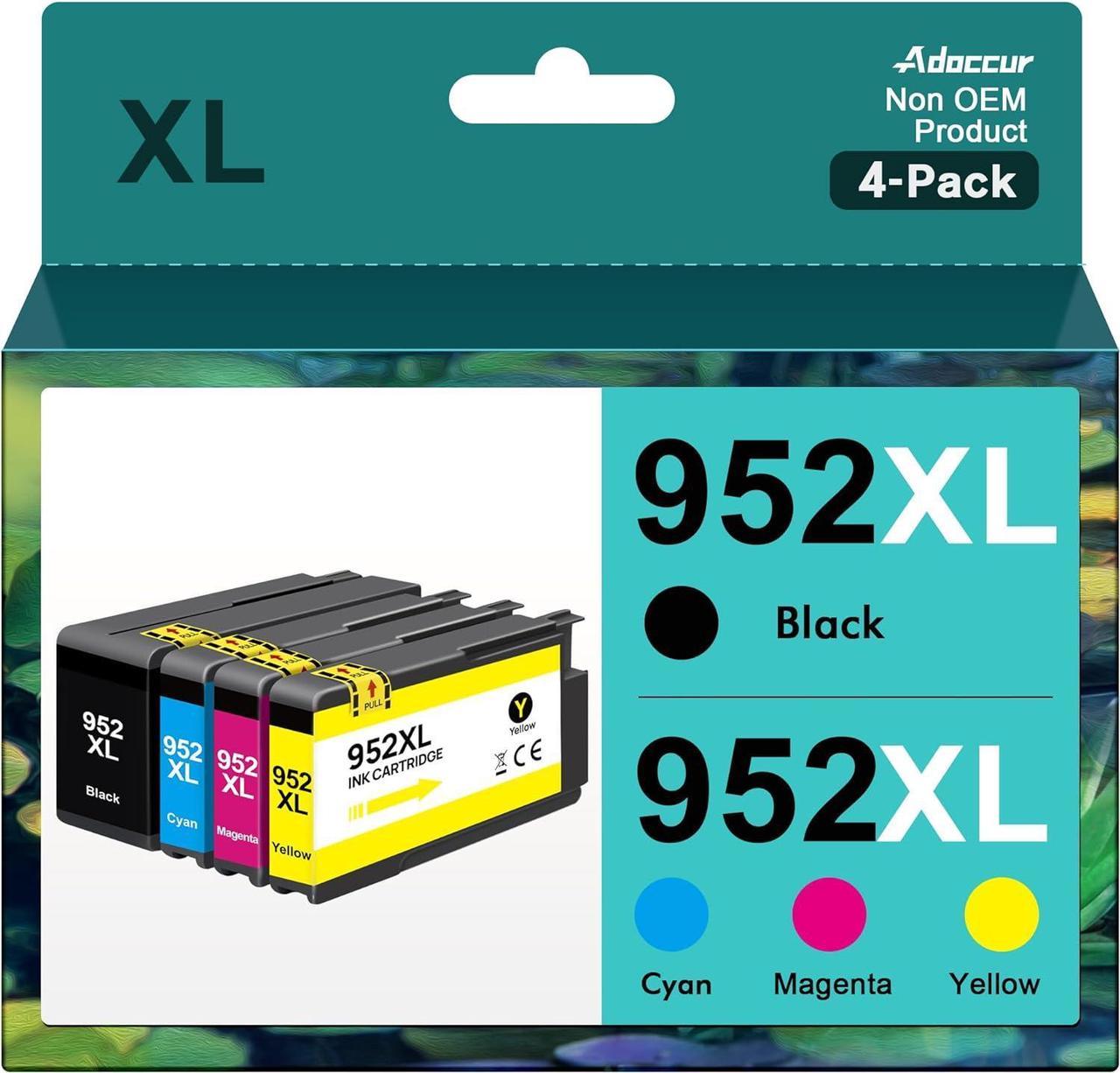 952XL Ink Cartridges Combo Pack Replacement  952XL Ink Cartridges Combo Pack HP 952 Works with HP Officejet Pro 7740 8210 8710 8720 8740 8730 8715 8702 7720 8216 8725 8700 8200 Printer (4 Pack)