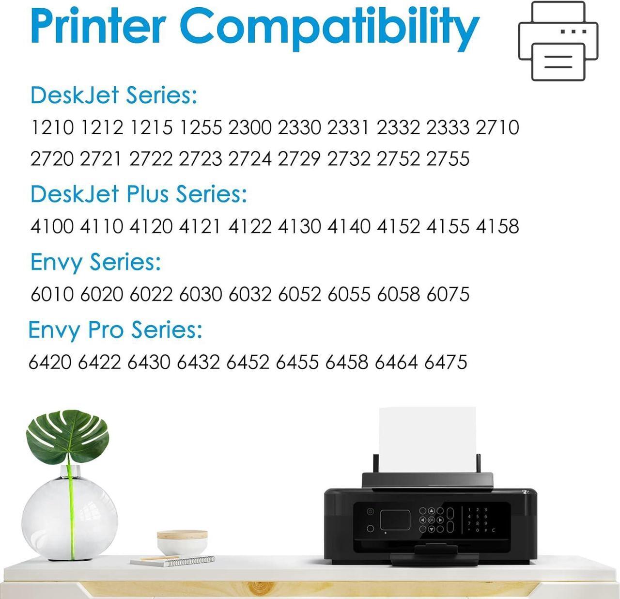 Alt view image 2 of 6 - 67XL Ink Cartridges Replacement  Deskjet 2700 4100 4155 Envy 6000 6055 6400 6455 6458 Series Printer Ink Cartridges  Ink 67 XL 67XL Black and Color Combo Pack 2-Pack