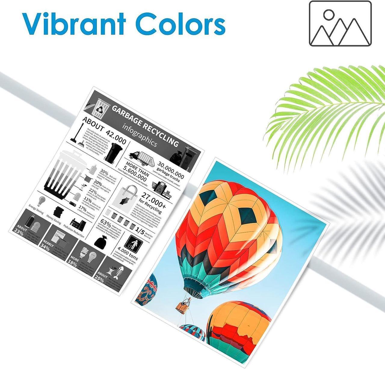 Alt view image 6 of 6 - 67XL Ink Cartridges Replacement  Deskjet 2700 4100 4155 Envy 6000 6055 6400 6455 6458 Series Printer Ink Cartridges  Ink 67 XL 67XL Black and Color Combo Pack 2-Pack