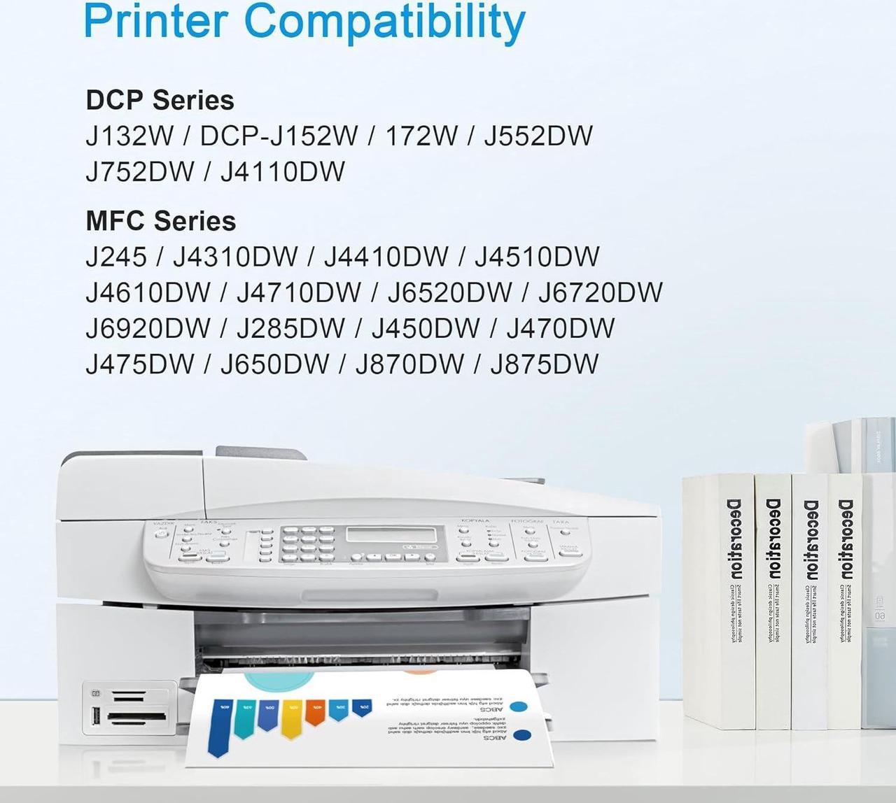 Alt view image 3 of 6 - LC103 Ink Cartridges  Printer Replacement LC103 XL LC103XL LC101 Ink Cartridges to Use with Brother MFC-J870DW MFC-J6920DW MFC-J6520DW MFC-J450DW (5 Pack, 2B1C1M1Y)