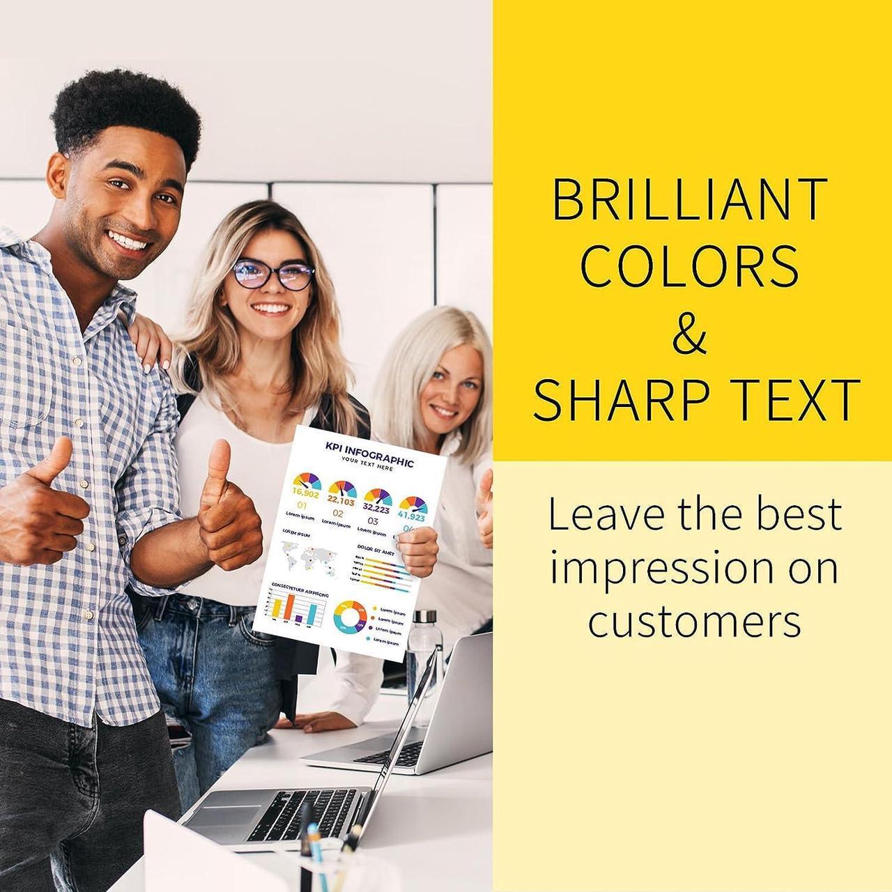 Alt view image 5 of 7 - 64XL Ink Cartridges Combo Pack Replacement  64 XL 64XL Ink Work  Envy Photo 7855 7155 7858 7800 6255; Envy Inspire 7950e Tango Series HP64 HP64XL Printer (1 Black, 1 Tri-Color)
