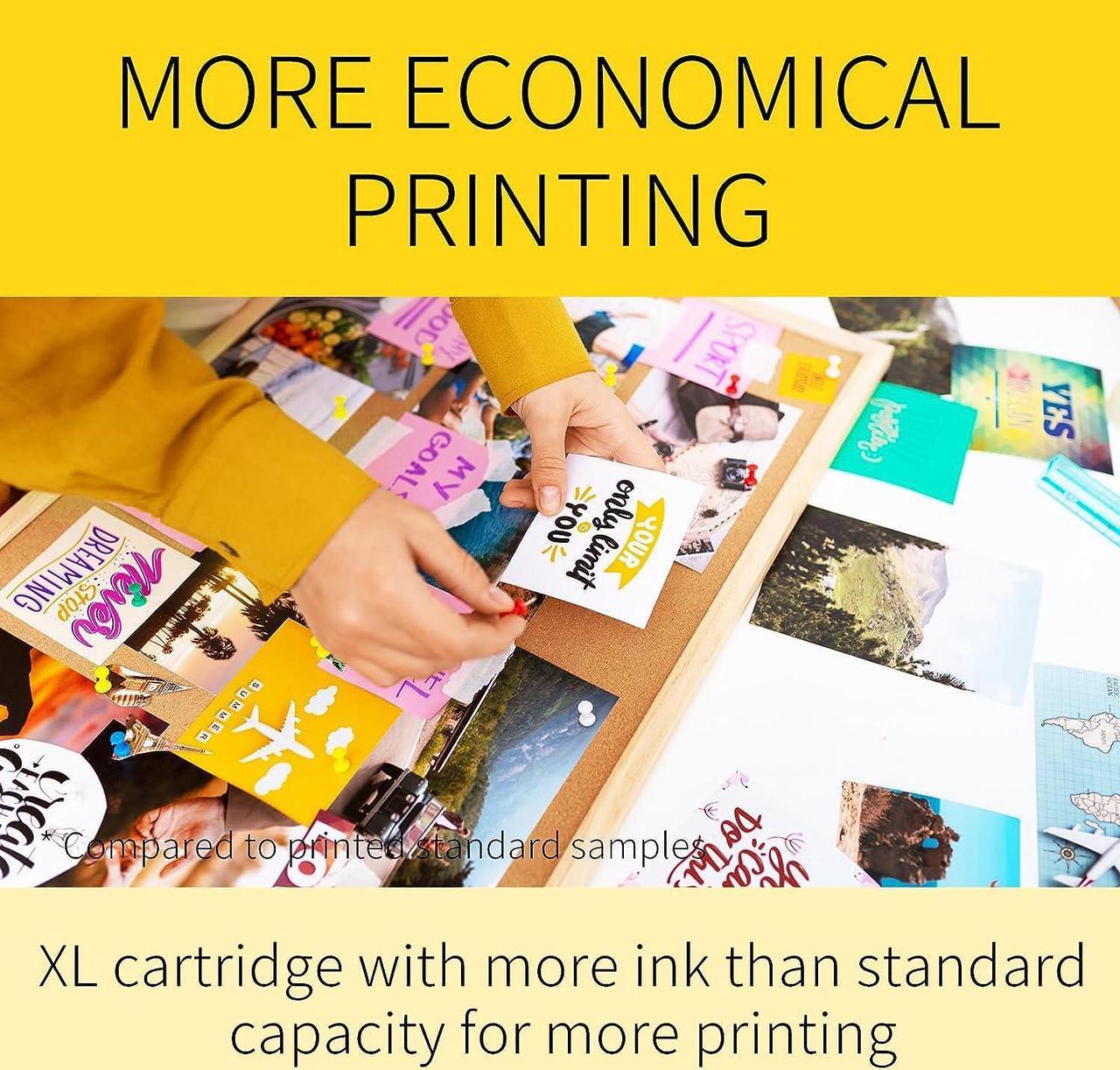 Alt view image 6 of 7 - 64XL Ink Cartridges Combo Pack Replacement  64 XL 64XL Ink Work  Envy Photo 7855 7155 7858 7800 6255; Envy Inspire 7950e Tango Series HP64 HP64XL Printer (1 Black, 1 Tri-Color)