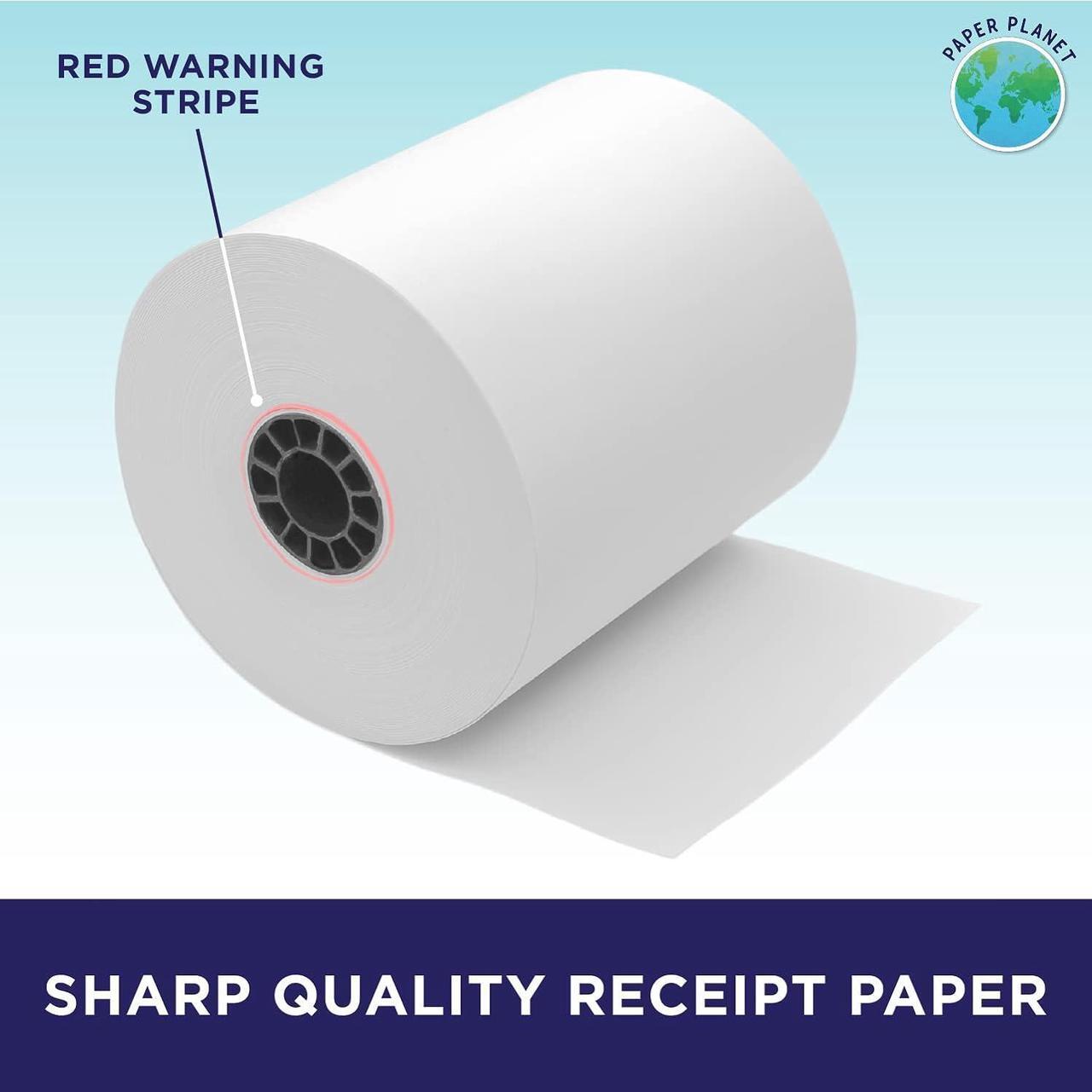 Alt view image 4 of 7 - Kitchen Printer Paper for Clover Kitchen Receipt Printer (Star SP700 Ink Printer) by Paper Planet | Credit Card Receipt Paper for Star SP700 Printer | 1-Ply Bond Paper | 20 Rolls with 1 Ribbon