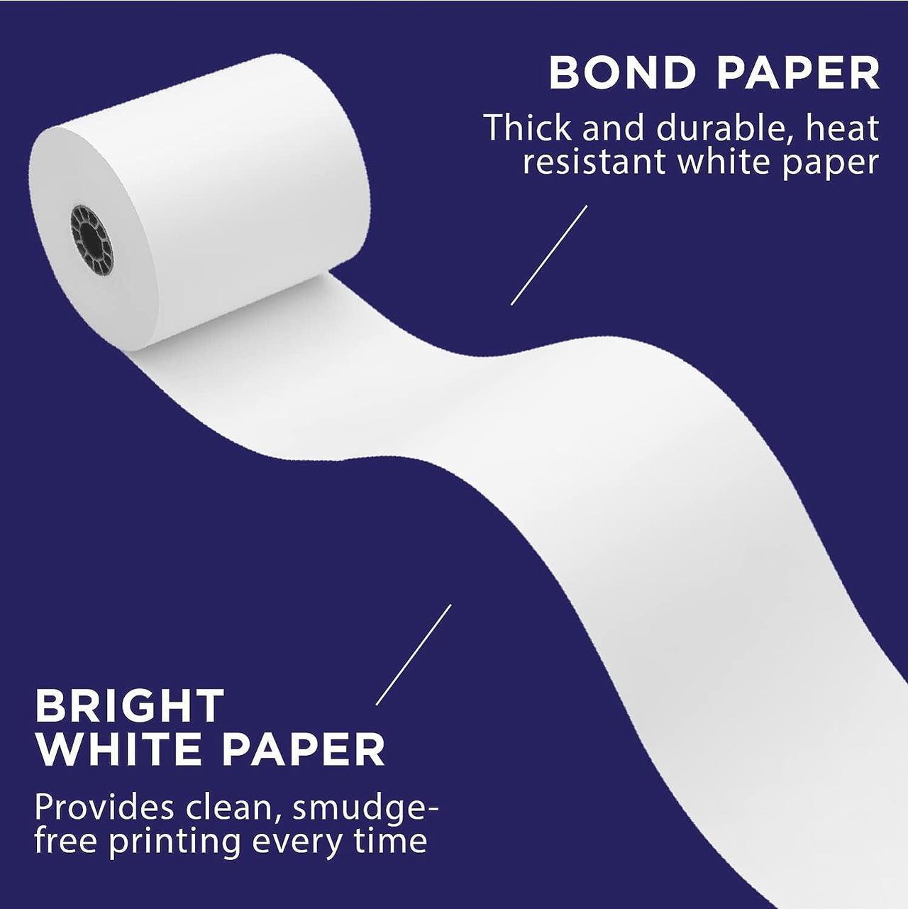 Alt view image 6 of 7 - Kitchen Printer Paper for Clover Kitchen Receipt Printer (Star SP700 Ink Printer) by Paper Planet | Credit Card Receipt Paper for Star SP700 Printer | 1-Ply Bond Paper | 20 Rolls with 1 Ribbon