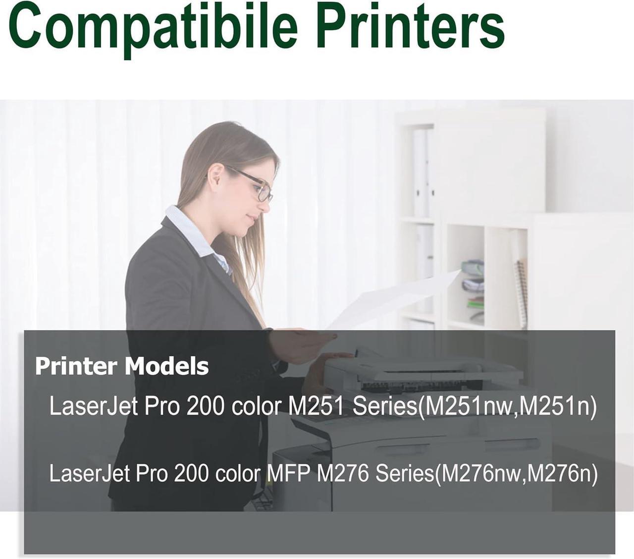 Alt view image 2 of 5 - 131X Black High-Capacity Toner Cartridge CF210X Replacement  Laserjet Pro 200 Color M251nw M276nw M251n M251 M276n Printer Ink 2 Pack