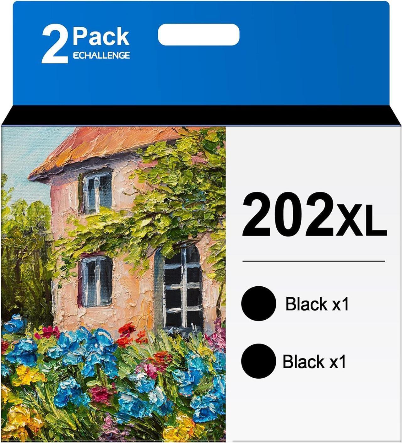 202XL 202 Ink cartridges Black-2 Pack Remanufactured Ink Cartridge Replacement for Epson 202 XL 202XL T202XL for Expression Home XP-5100 Workforce WF-2860 Printer